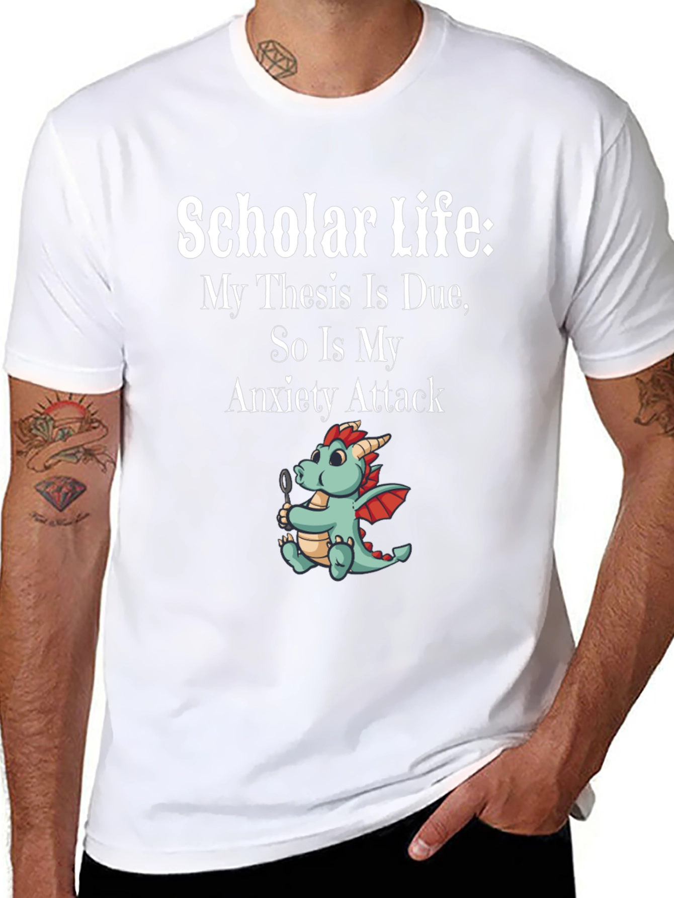 Scholar Life Thesis Due Anxiety Attack Graphic Tee