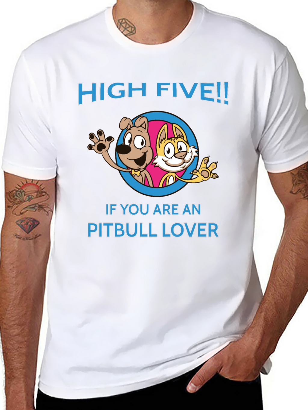 High Five Pitbull Lover T-Shirt