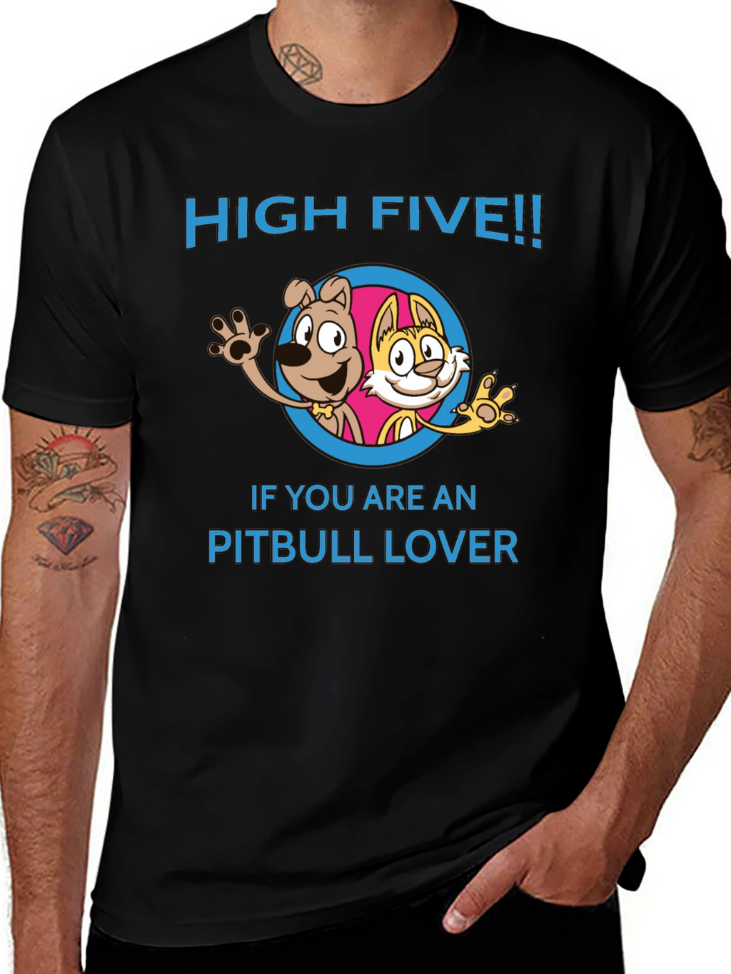 High Five Pitbull Lover T-Shirt
