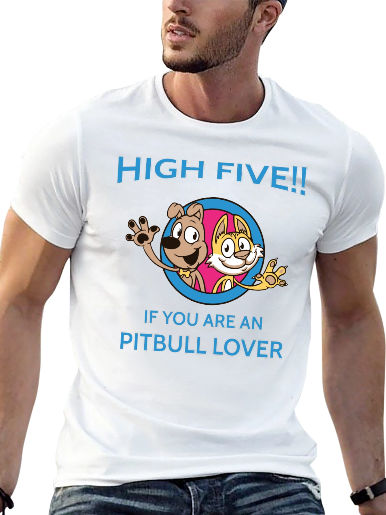 High Five Pitbull Lover T-Shirt