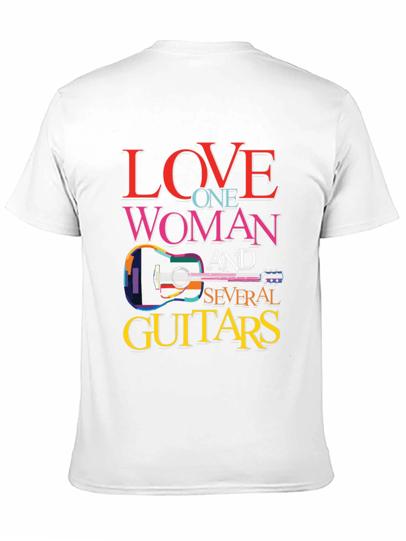 Love One Woman and Several Guitars Graphic T-Shirt
