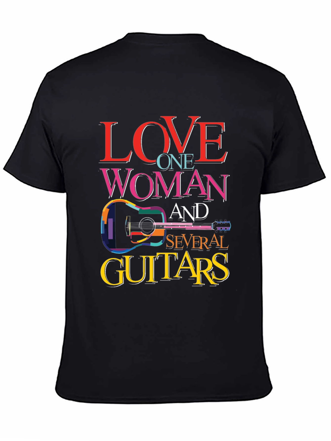 Love One Woman and Several Guitars Graphic T-Shirt