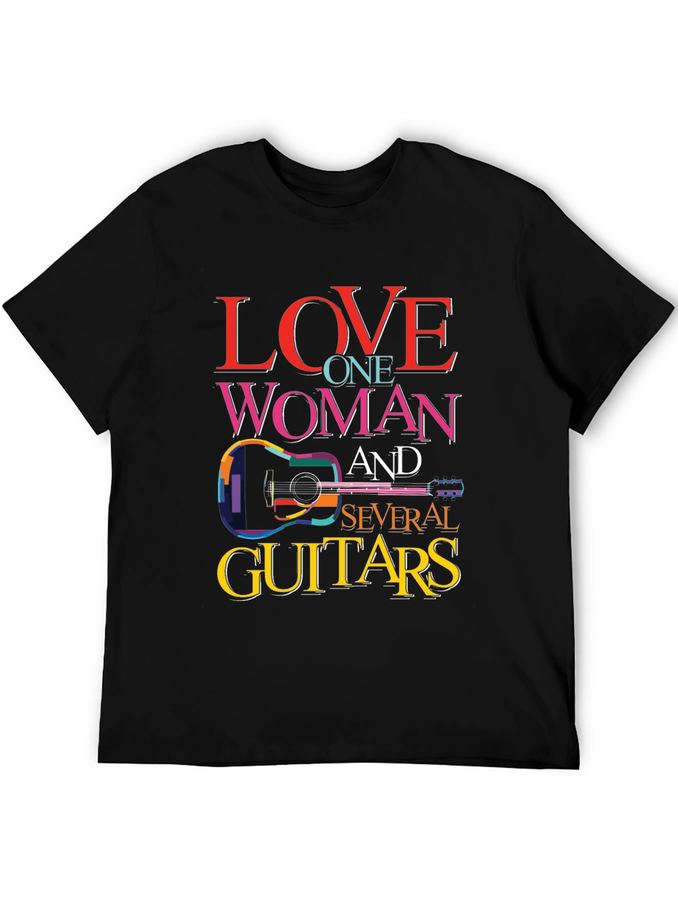 Love One Woman and Several Guitars Graphic T-Shirt