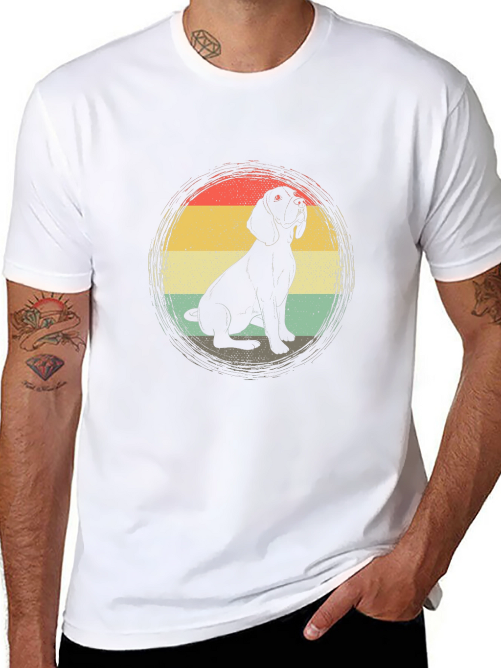 Retro Beagle Dog Graphic Tee