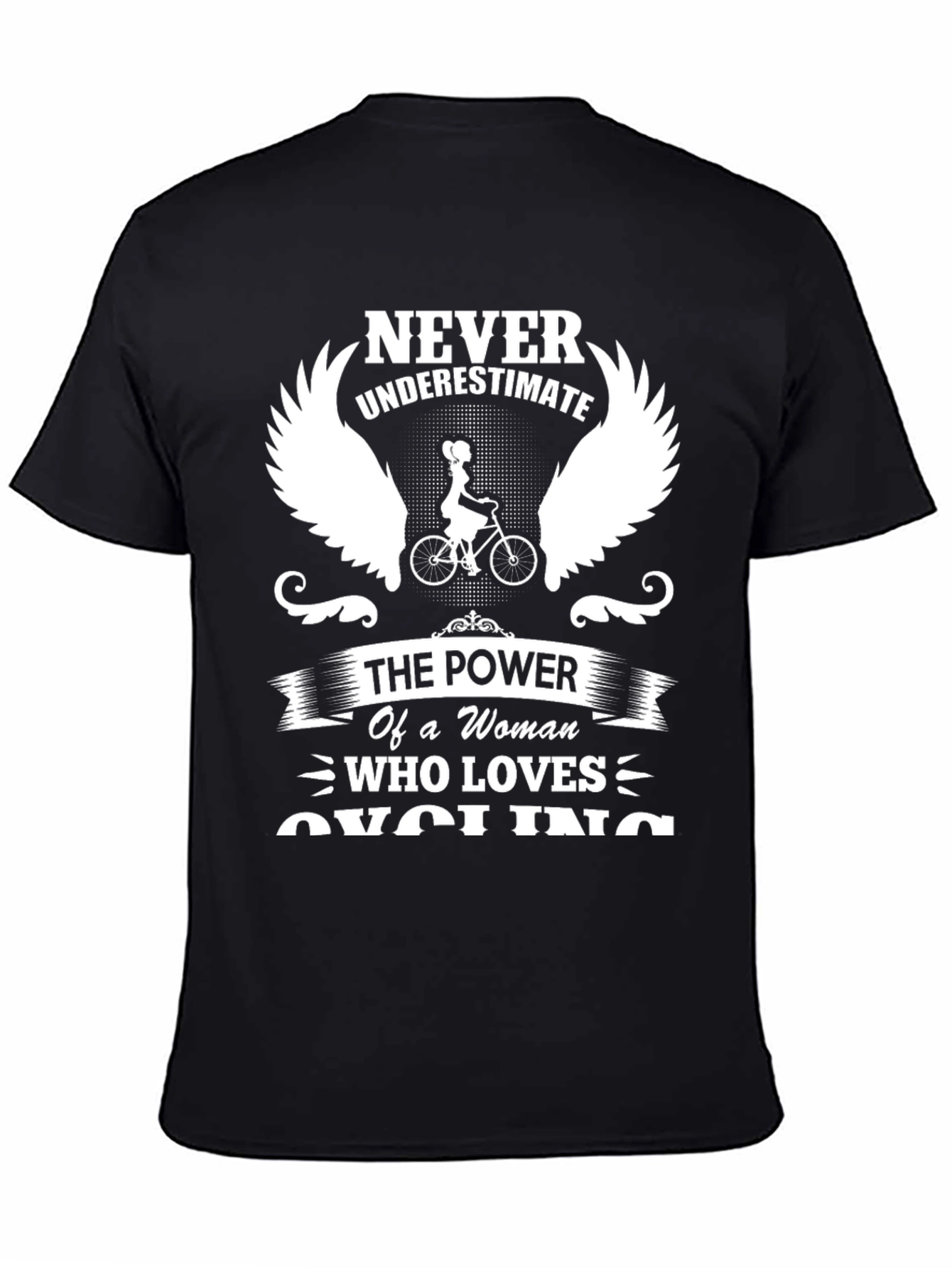 Never Underestimate Cycling Womans T-shirt