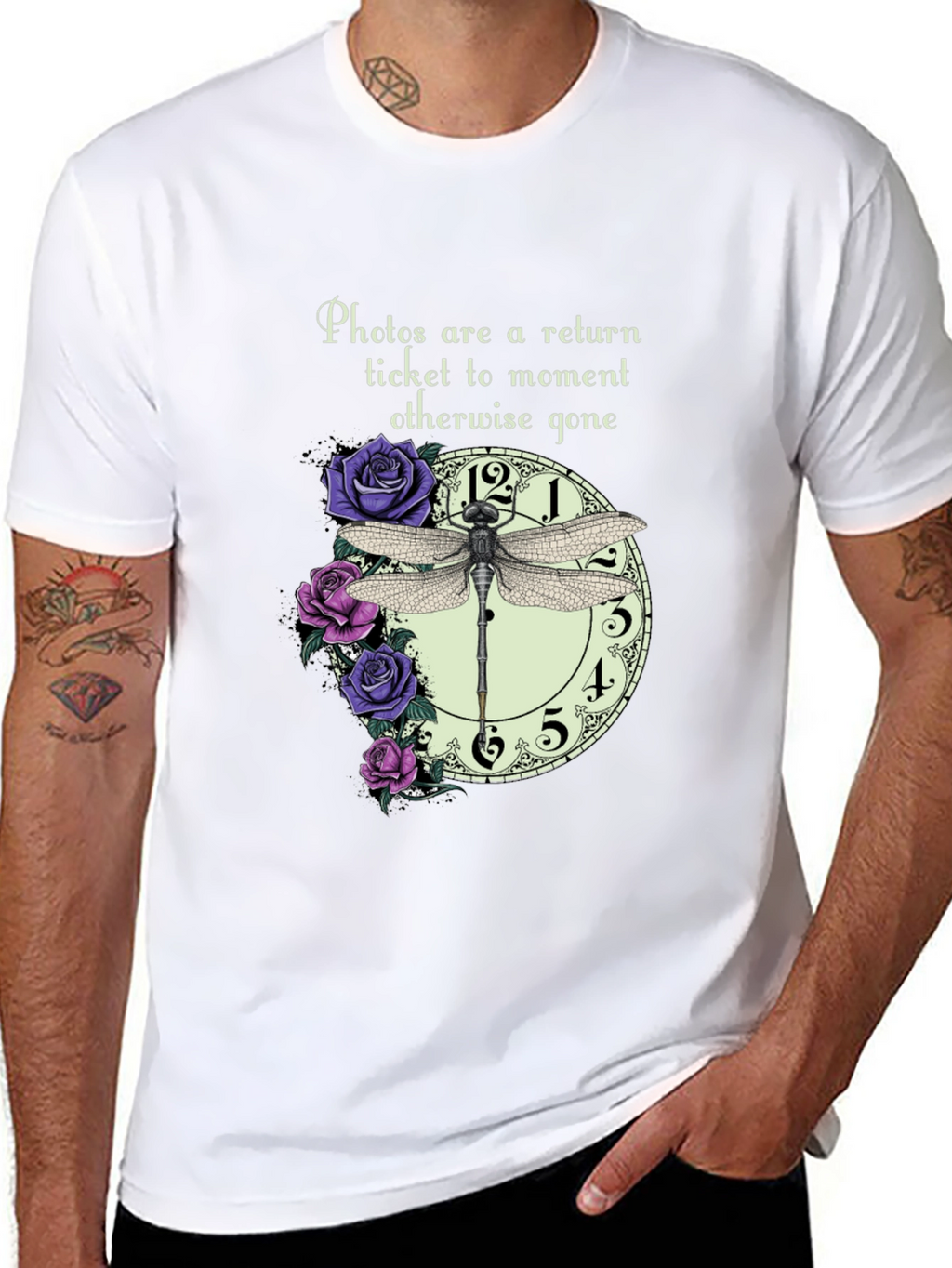 Dragonfly Clock Photos T-Shirt