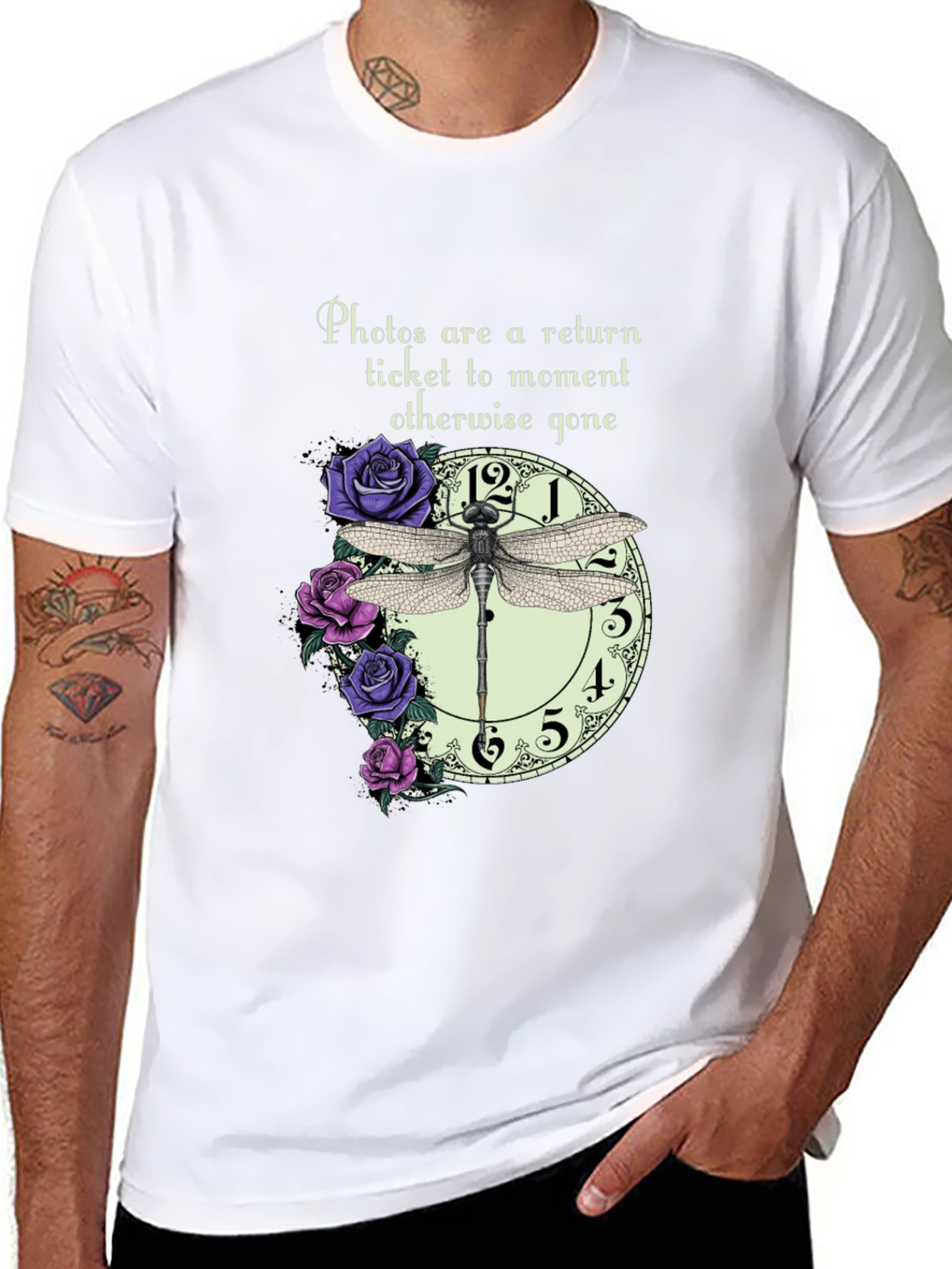 Dragonfly Clock Photos T-Shirt