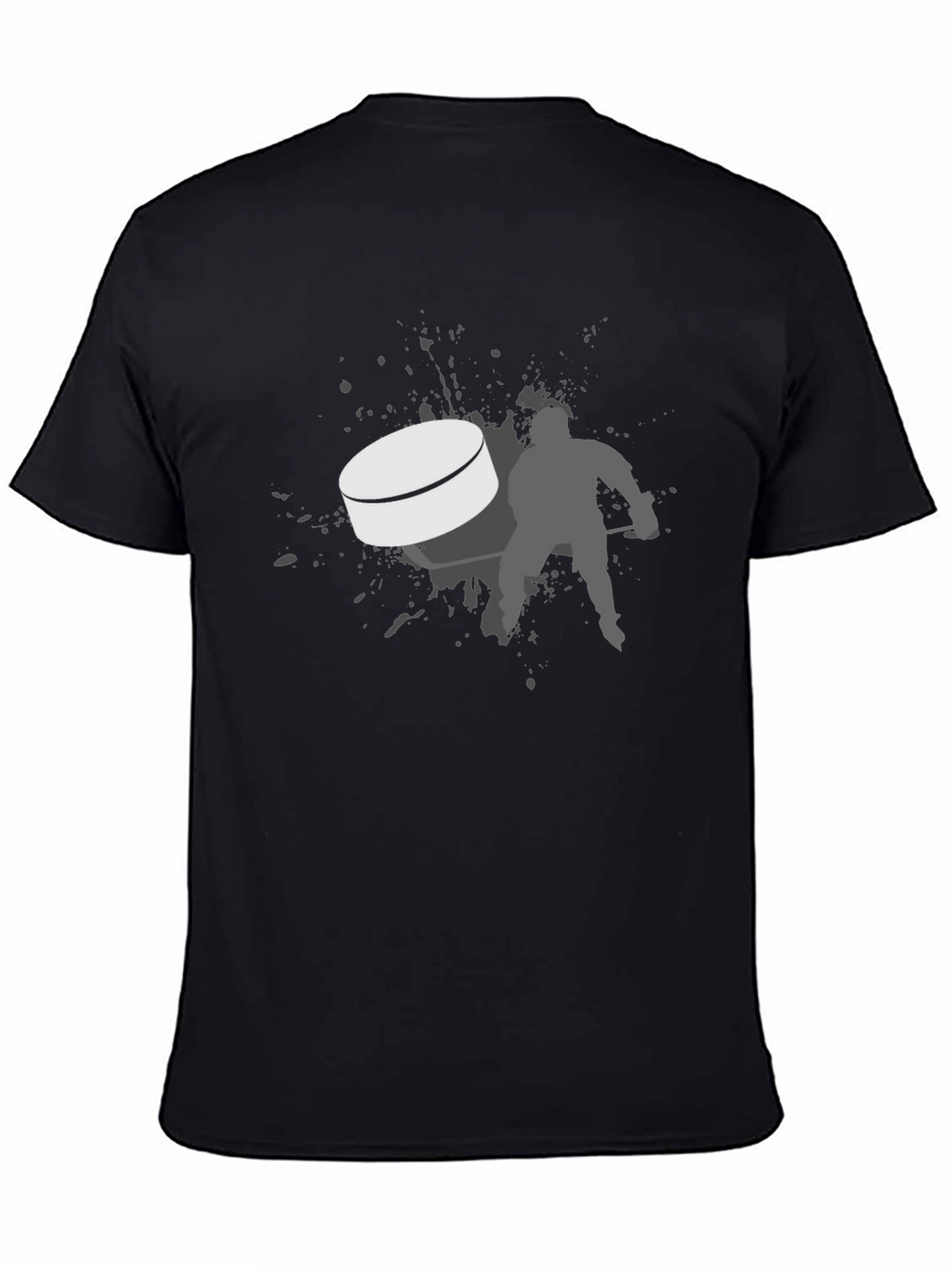Hockey Puck T-Shirt - Black Graphic Tee