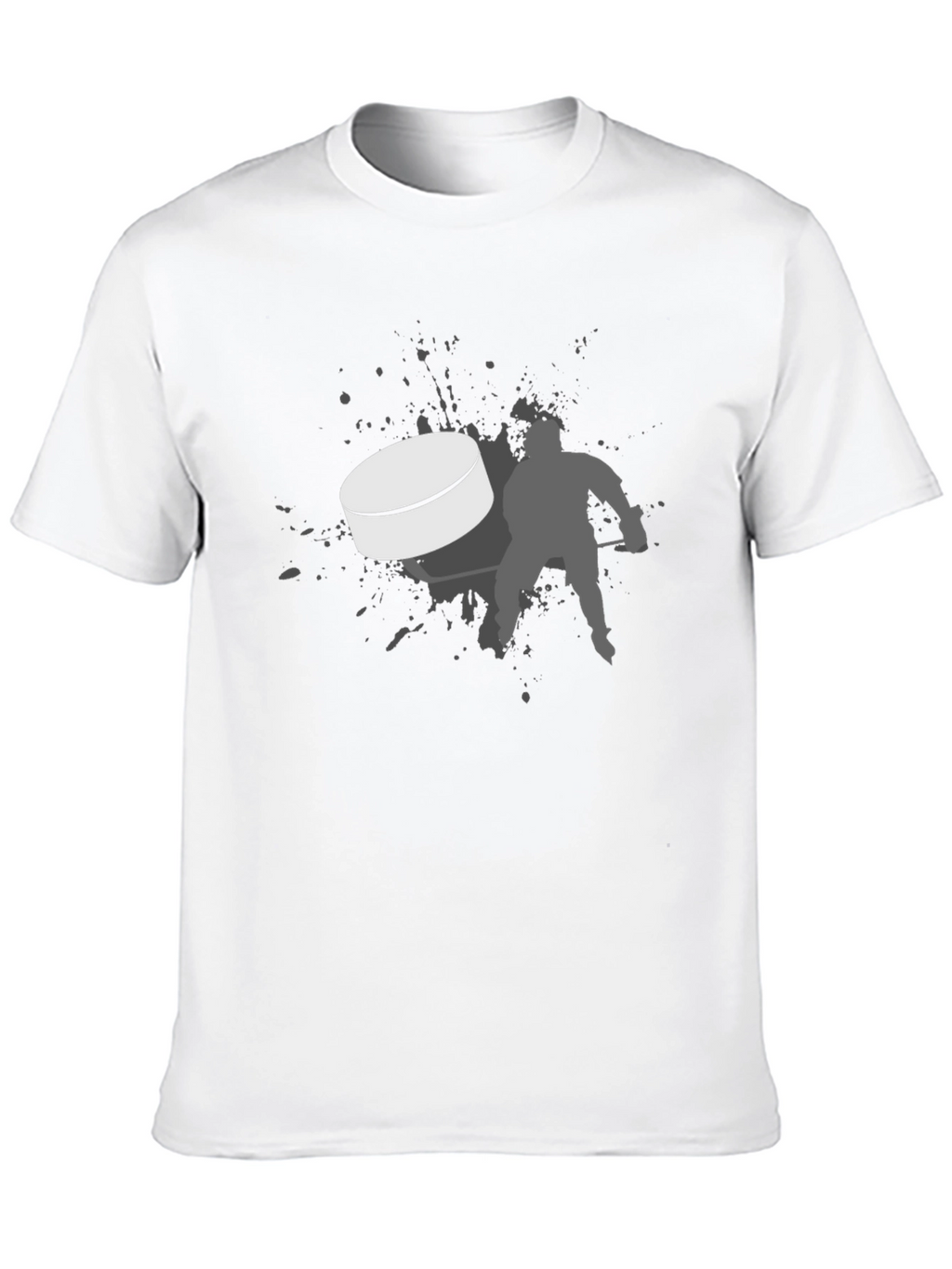 Hockey Puck T-Shirt - Black Graphic Tee