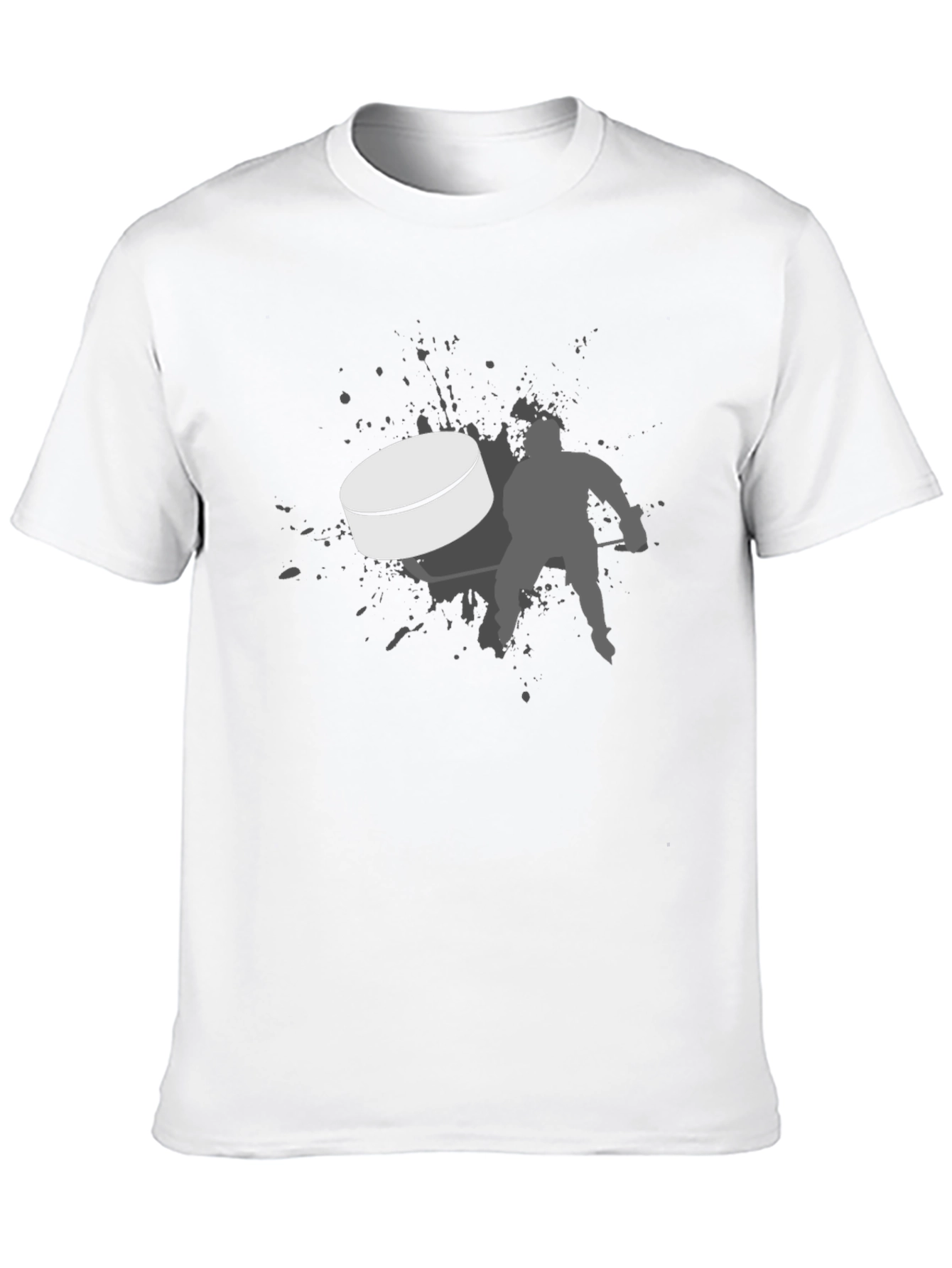 Hockey Puck T-Shirt - Black Graphic Tee