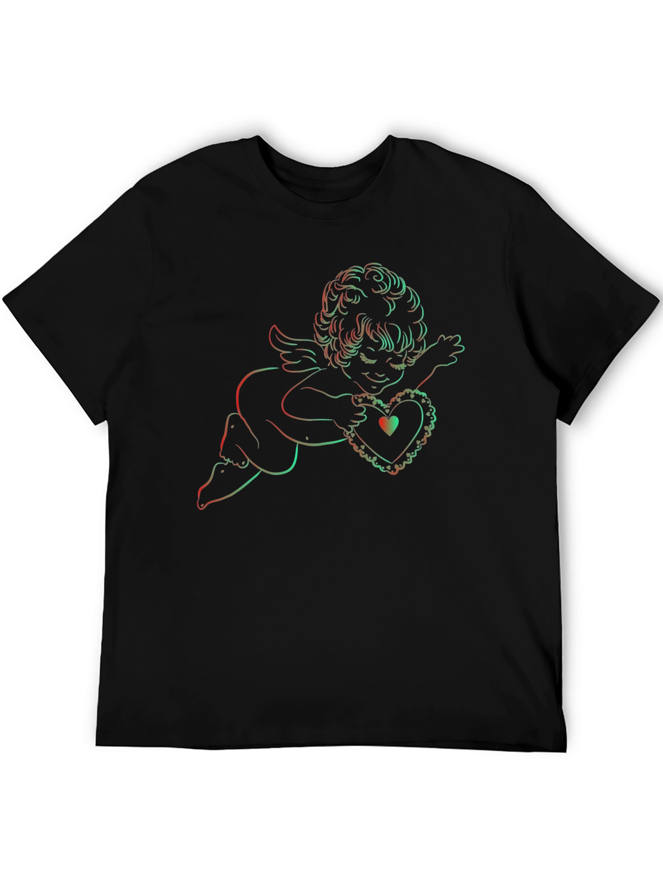 Cherub Heart Graphic Tee - Black