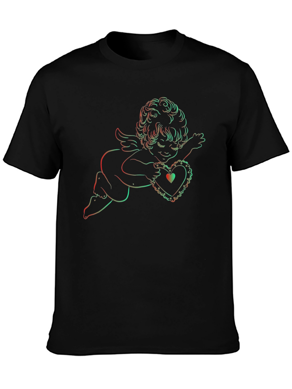 Cherub Heart Graphic Tee - Black