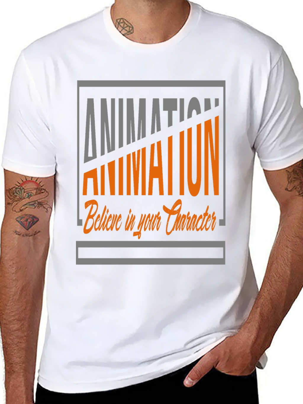 Animation Graphic Tee - Believe in Your Character T-Shirt