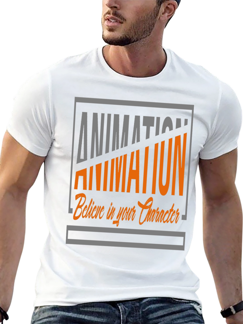 Animation Graphic Tee - Believe in Your Character T-Shirt