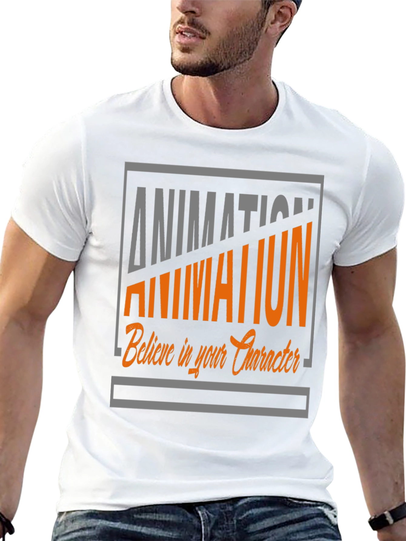 Animation Graphic Tee - Believe in Your Character T-Shirt