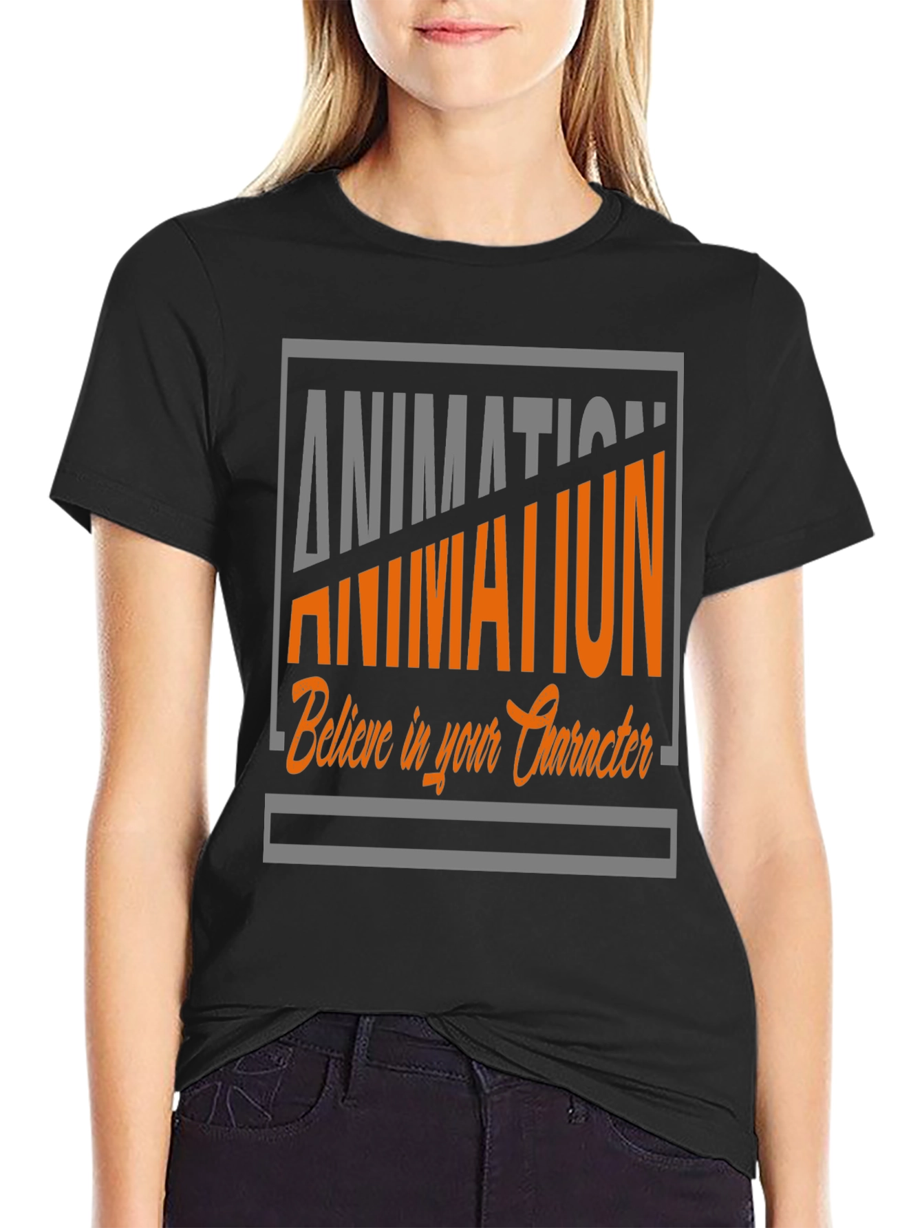 Animation Graphic Tee - Believe in Your Character T-Shirt