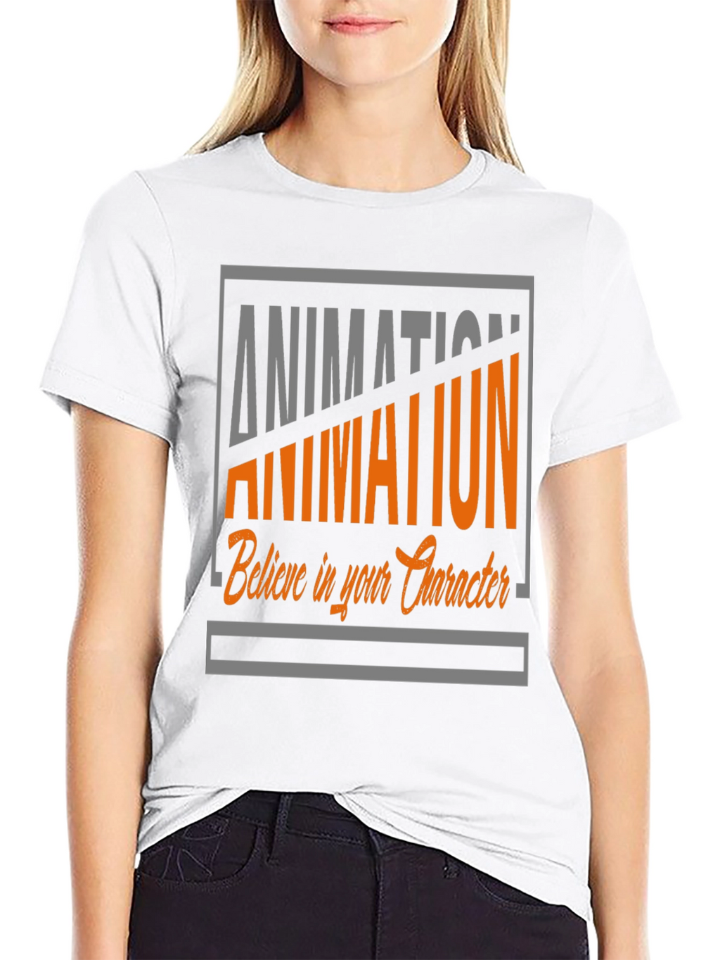 Animation Graphic Tee - Believe in Your Character T-Shirt