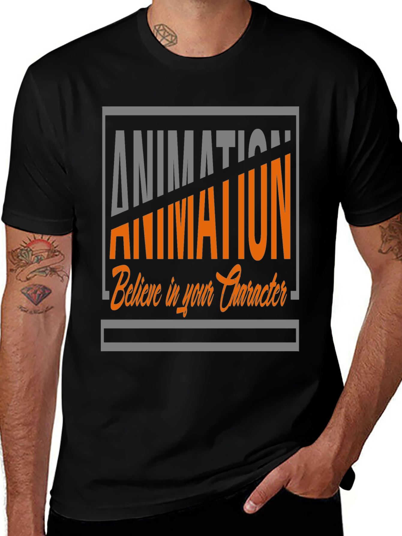 Animation Graphic Tee - Believe in Your Character T-Shirt