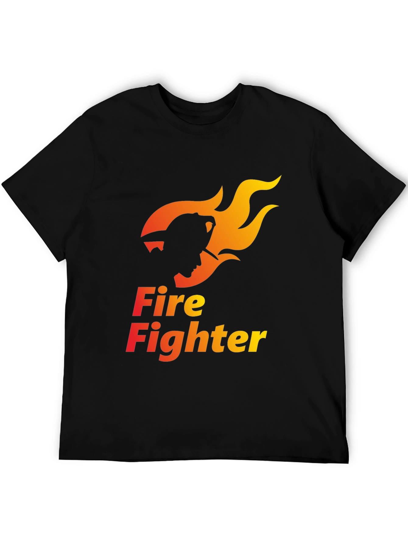 Firefighter Graphic Tee - Black Cotton Comfort