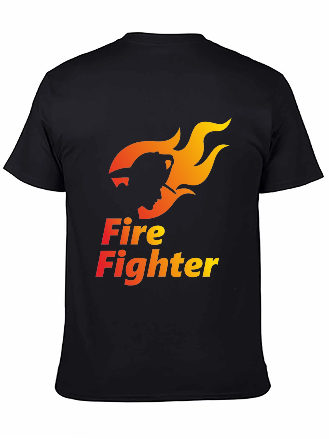 Firefighter Graphic Tee - Black Cotton Comfort