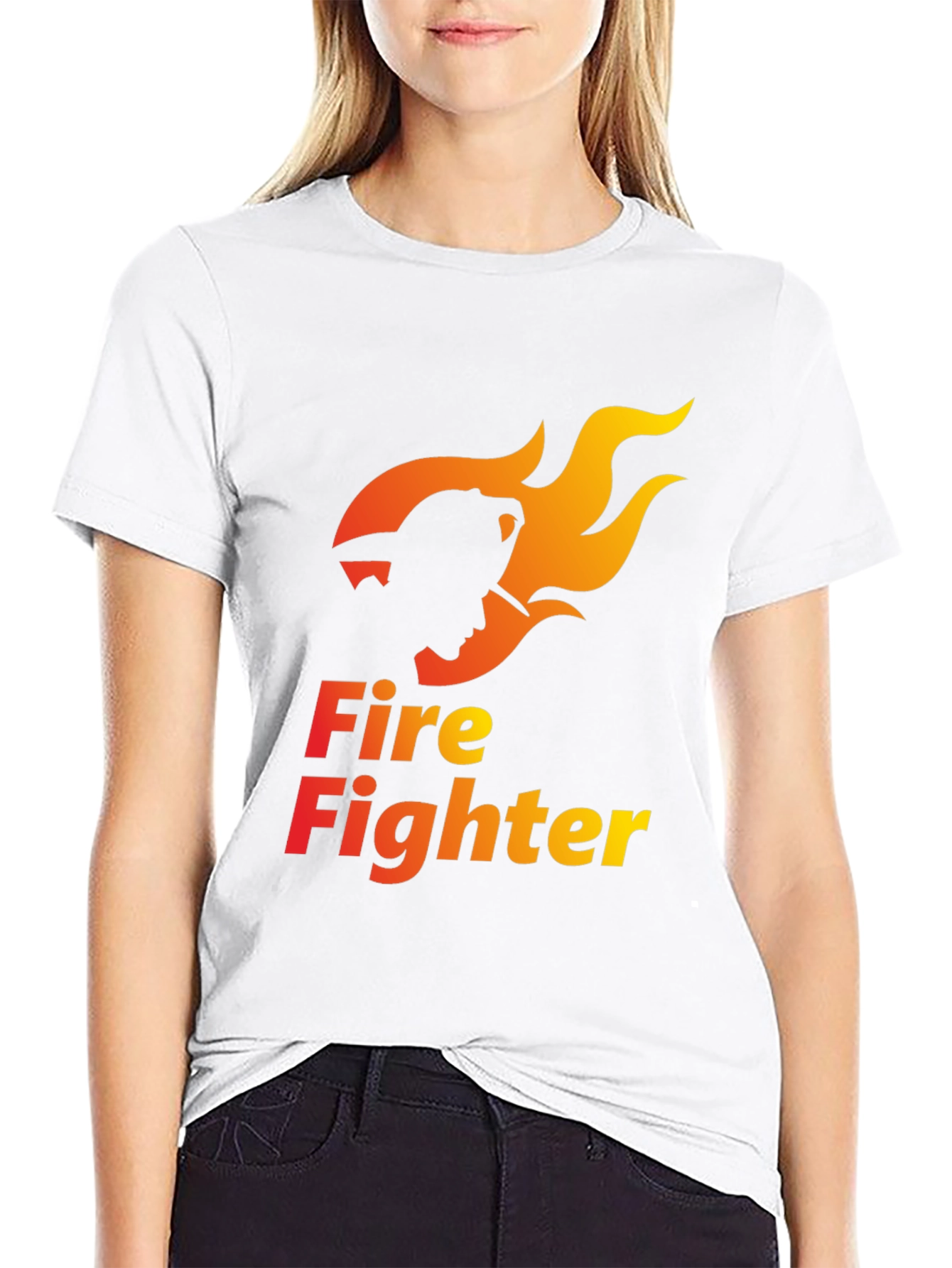 Firefighter Graphic Tee - Black Cotton Comfort