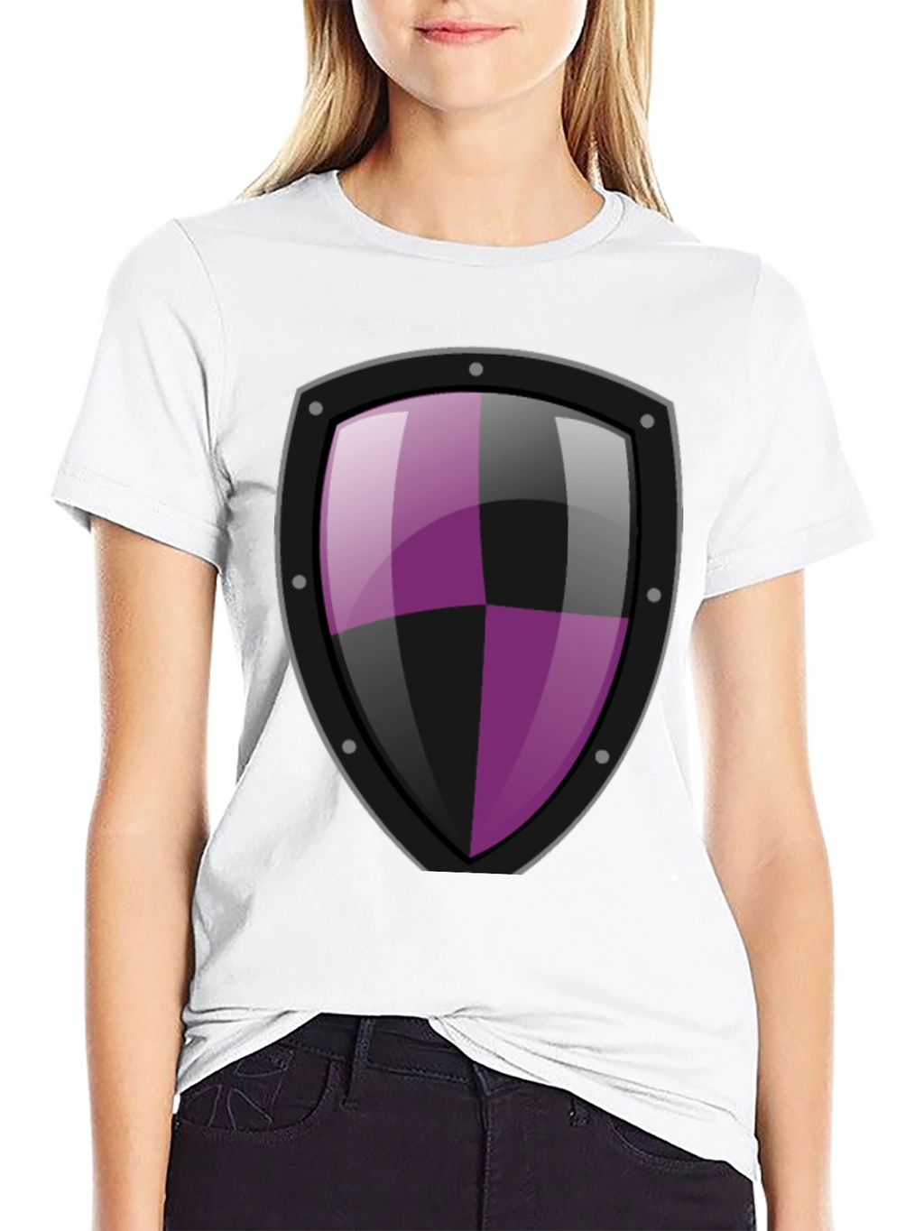 Shield Graphic T-Shirt - Black Cotton Tee