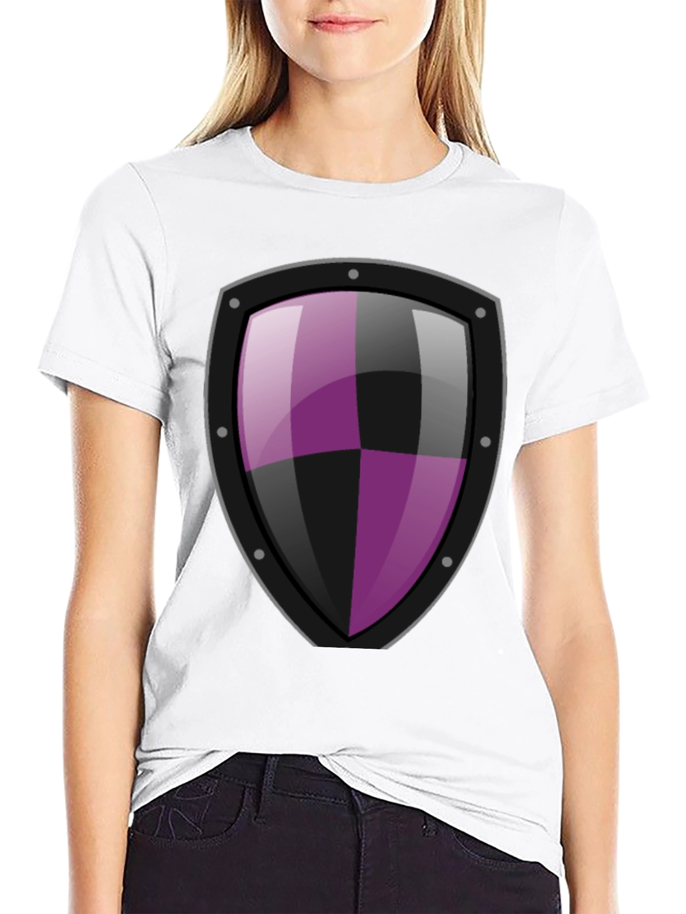 Shield Graphic T-Shirt - Black Cotton Tee