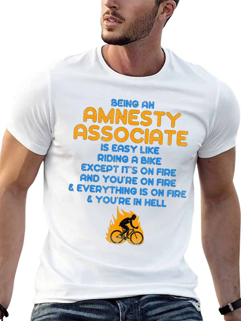 Amnesty Associate T-Shirt: Riding a Bike in Hell