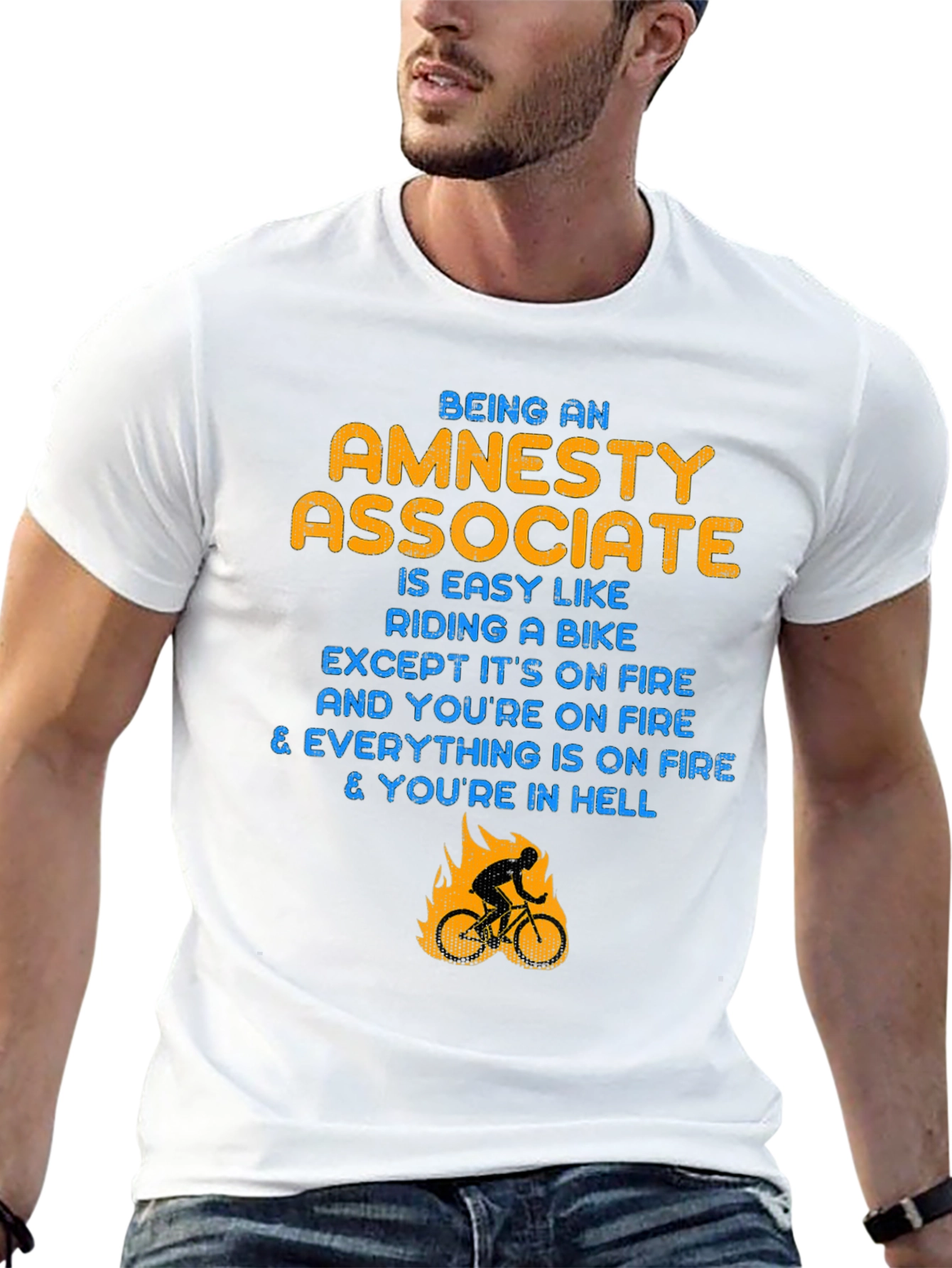 Amnesty Associate T-Shirt: Riding a Bike in Hell
