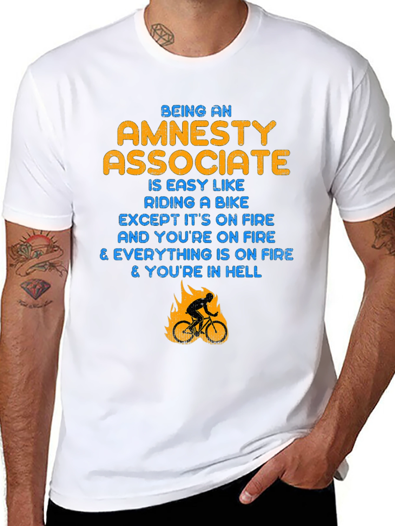 Amnesty Associate T-Shirt: Riding a Bike in Hell