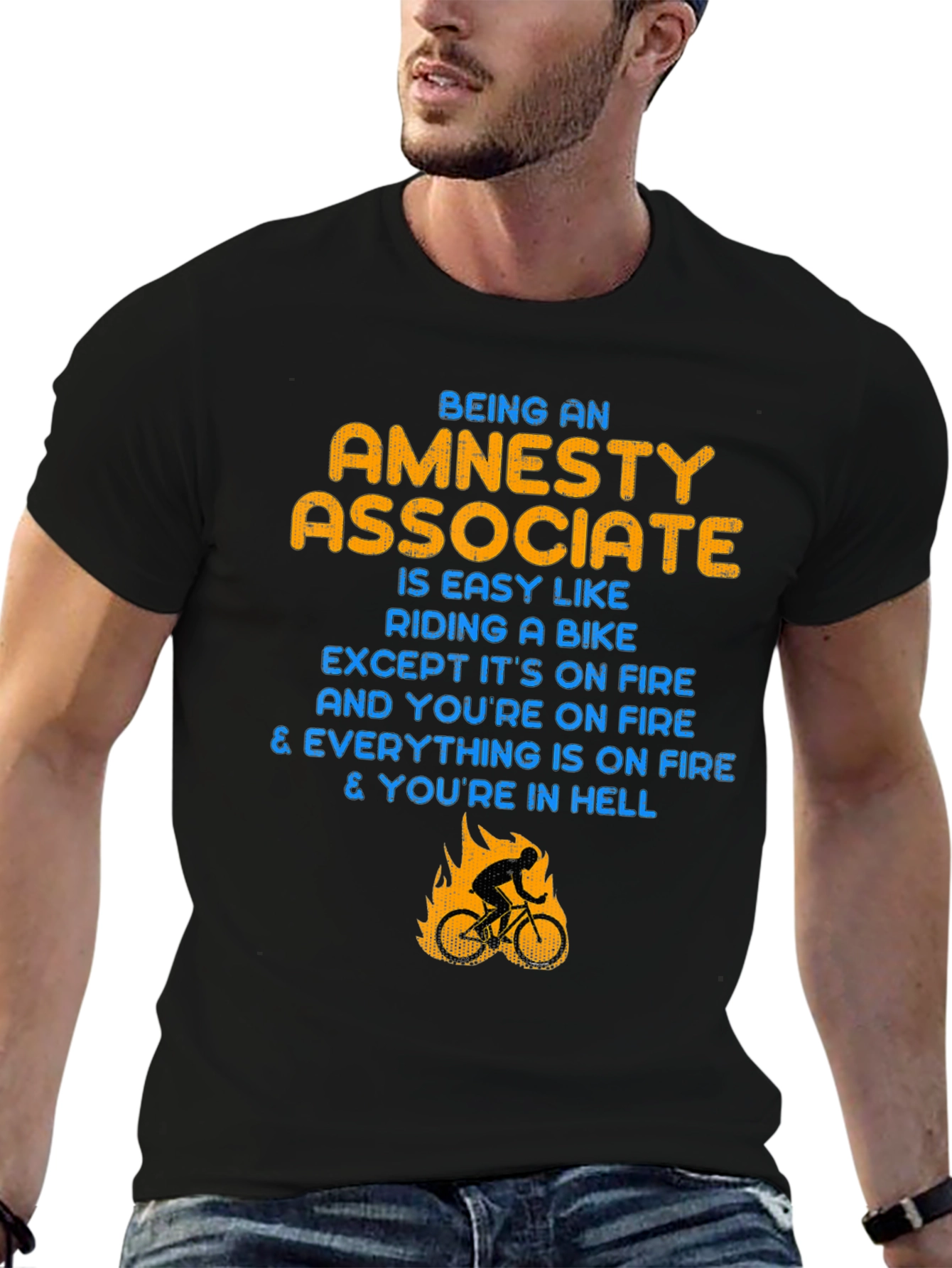 Amnesty Associate T-Shirt: Riding a Bike in Hell