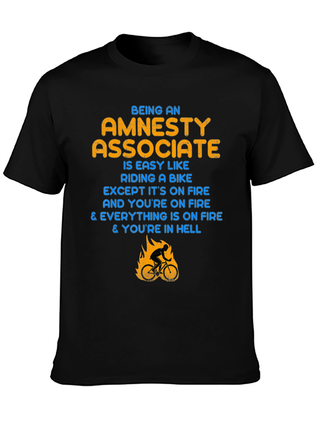 Amnesty Associate T-Shirt: Riding a Bike in Hell