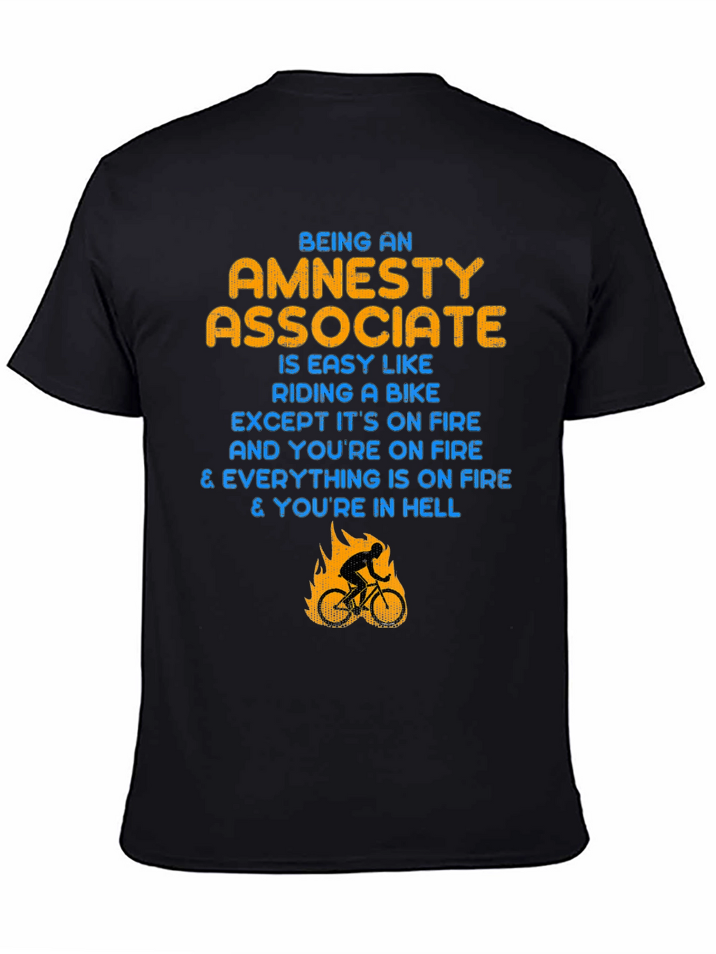 Amnesty Associate T-Shirt: Riding a Bike in Hell