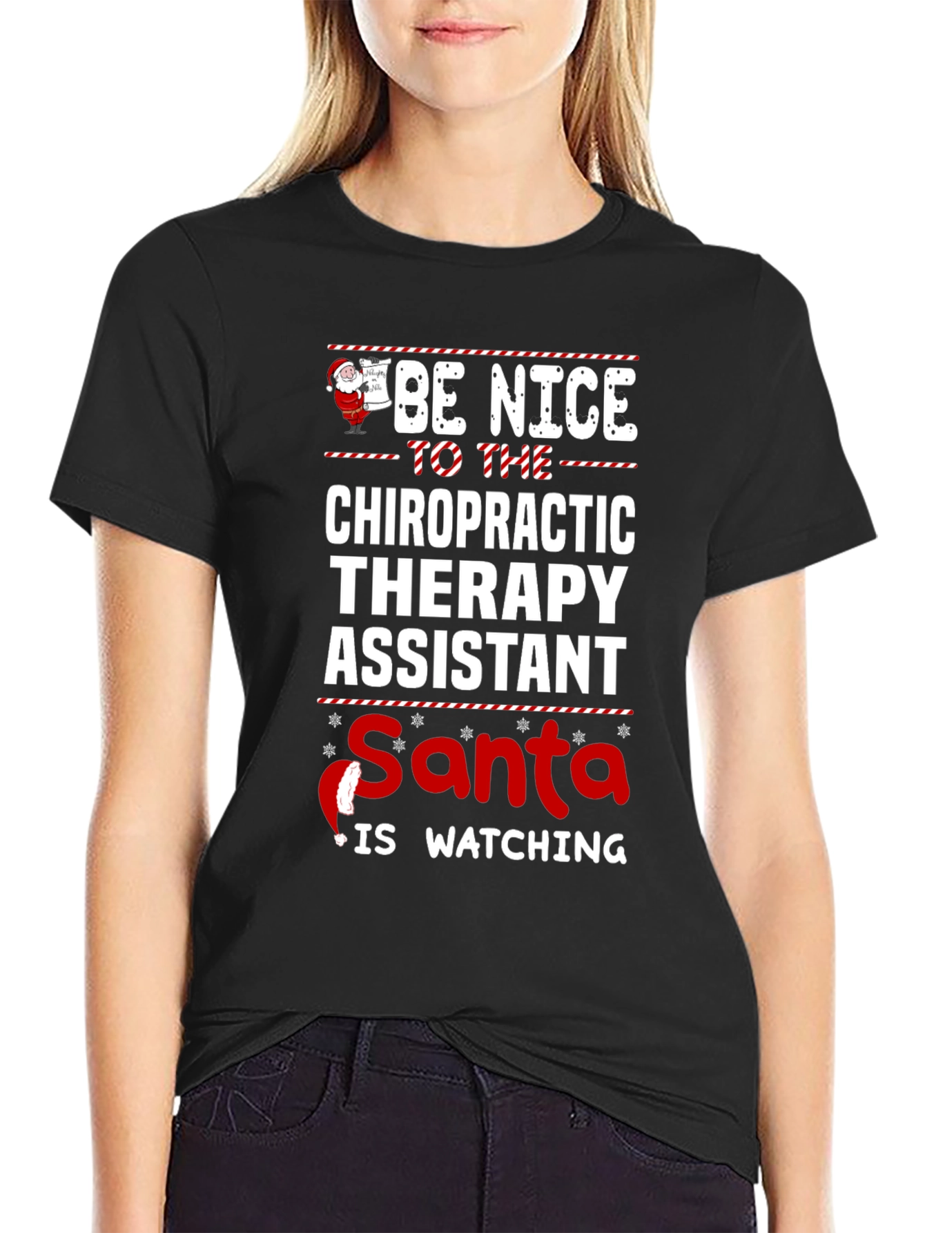 Chiropractic Therapy Assistant Christmas T-Shirt