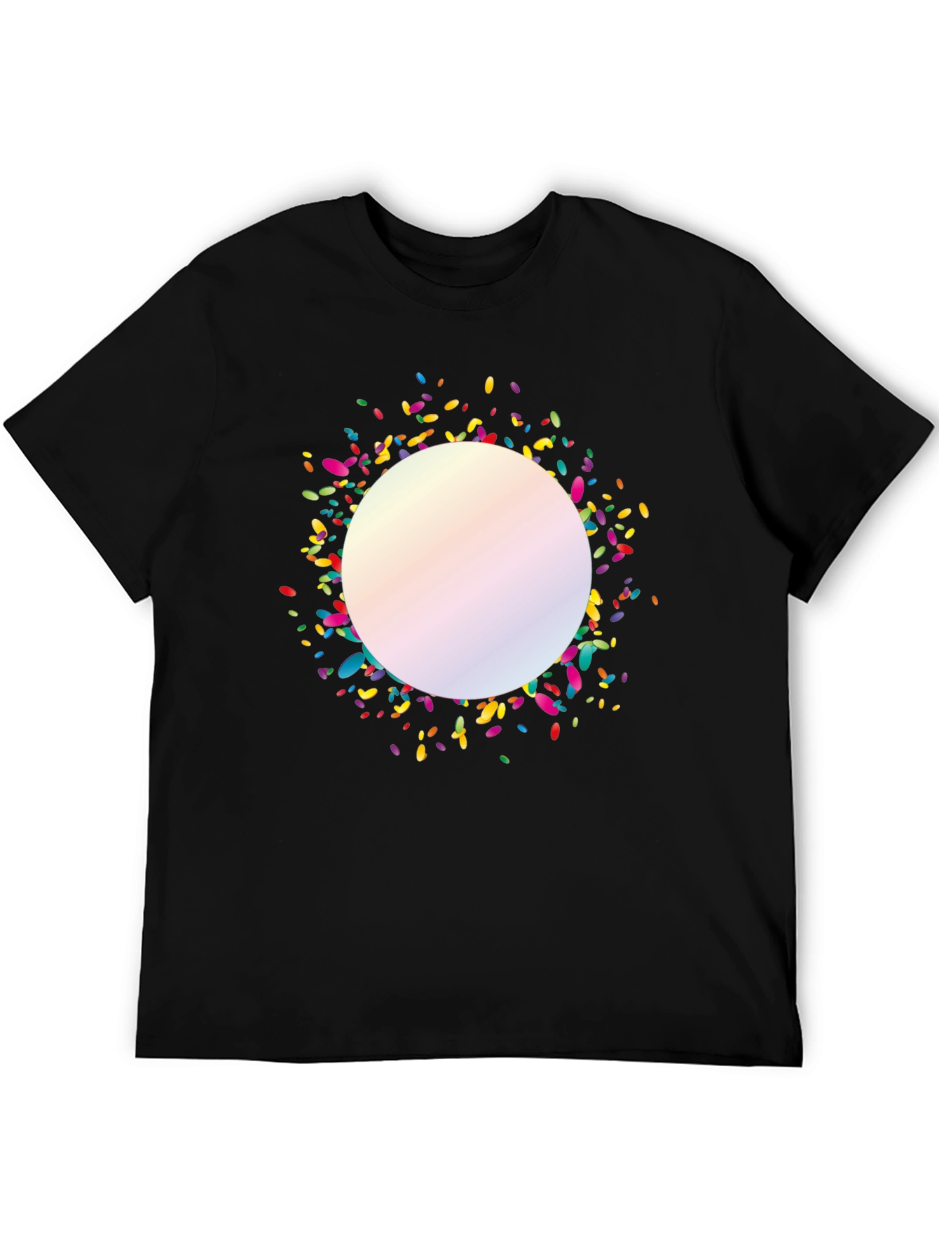 Confetti Circle Black T-Shirt