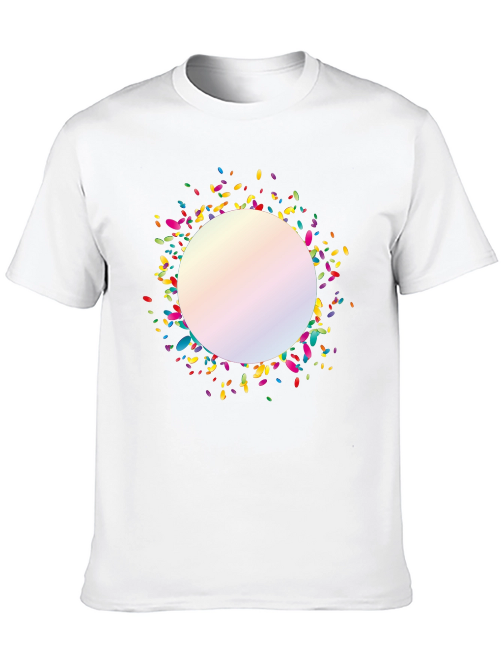 Confetti Circle Black T-Shirt