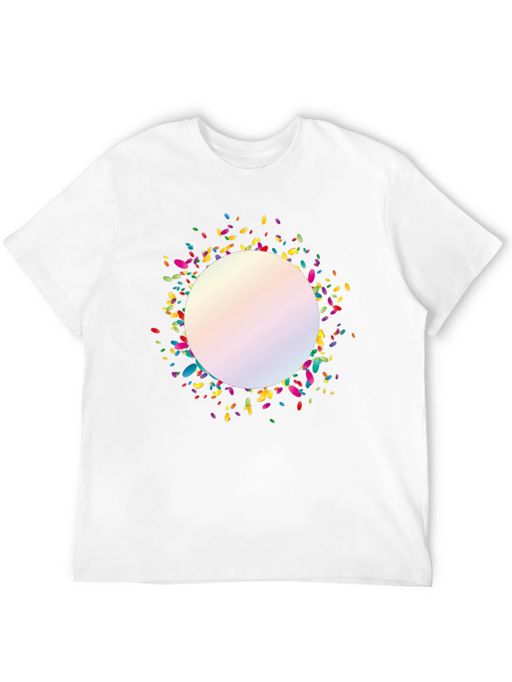 Confetti Circle Black T-Shirt