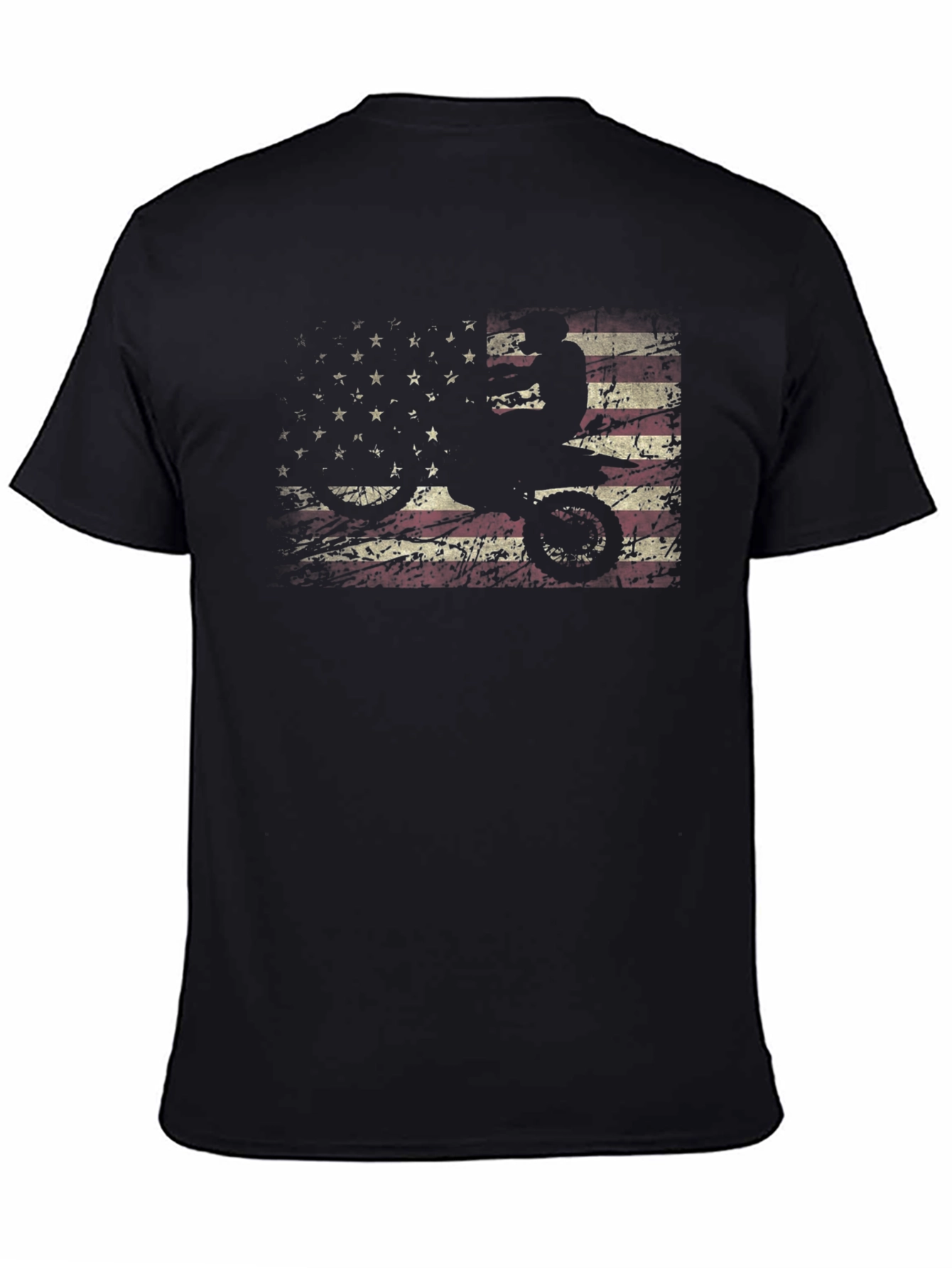 American Flag Dirt Bike Graphic Tee