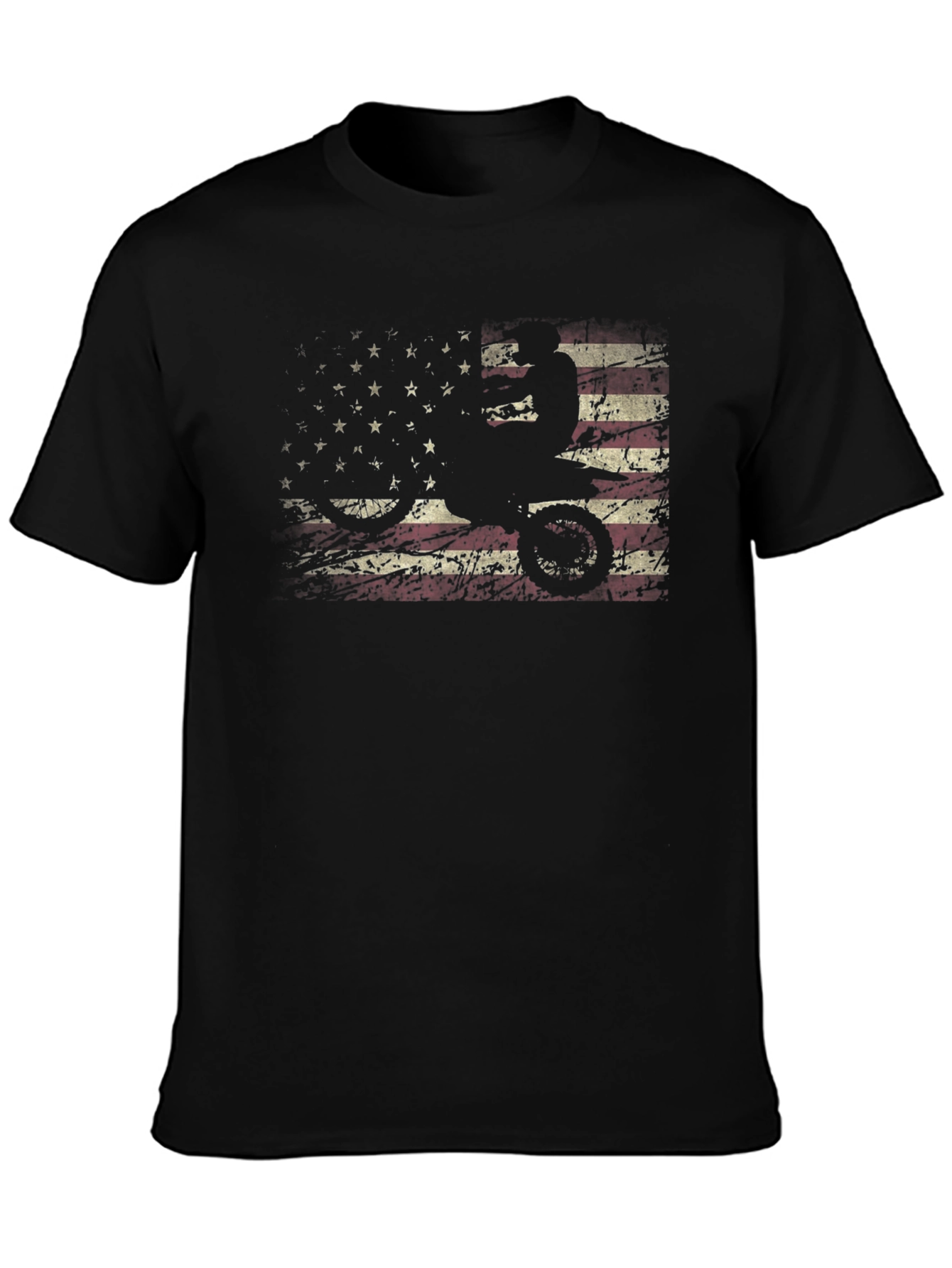 American Flag Dirt Bike Graphic Tee