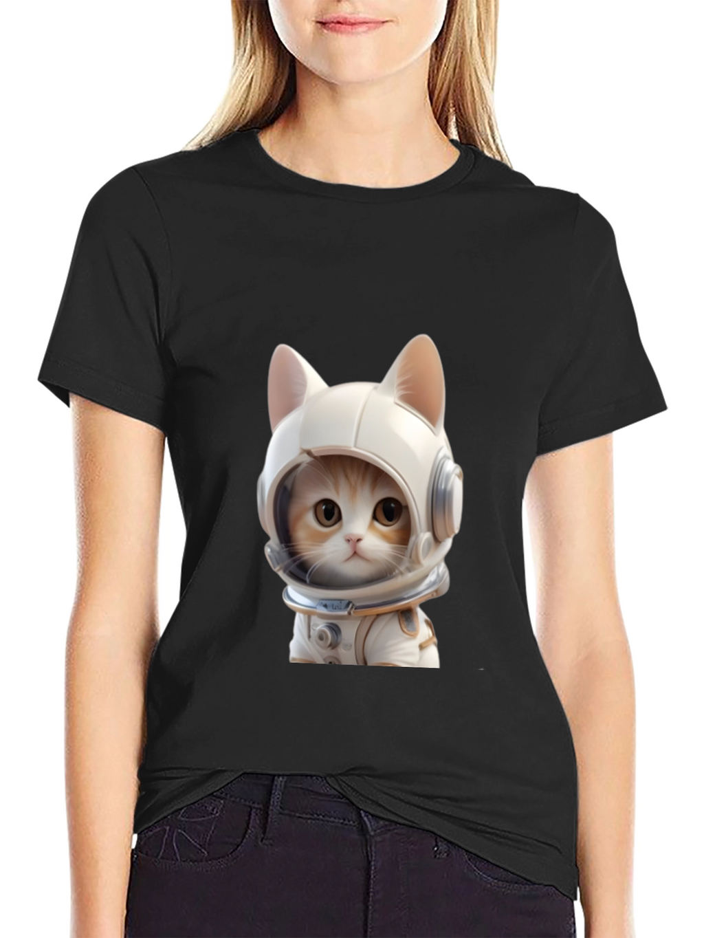 Cat Astronaut T-Shirt - Cool Space Kitten Tee