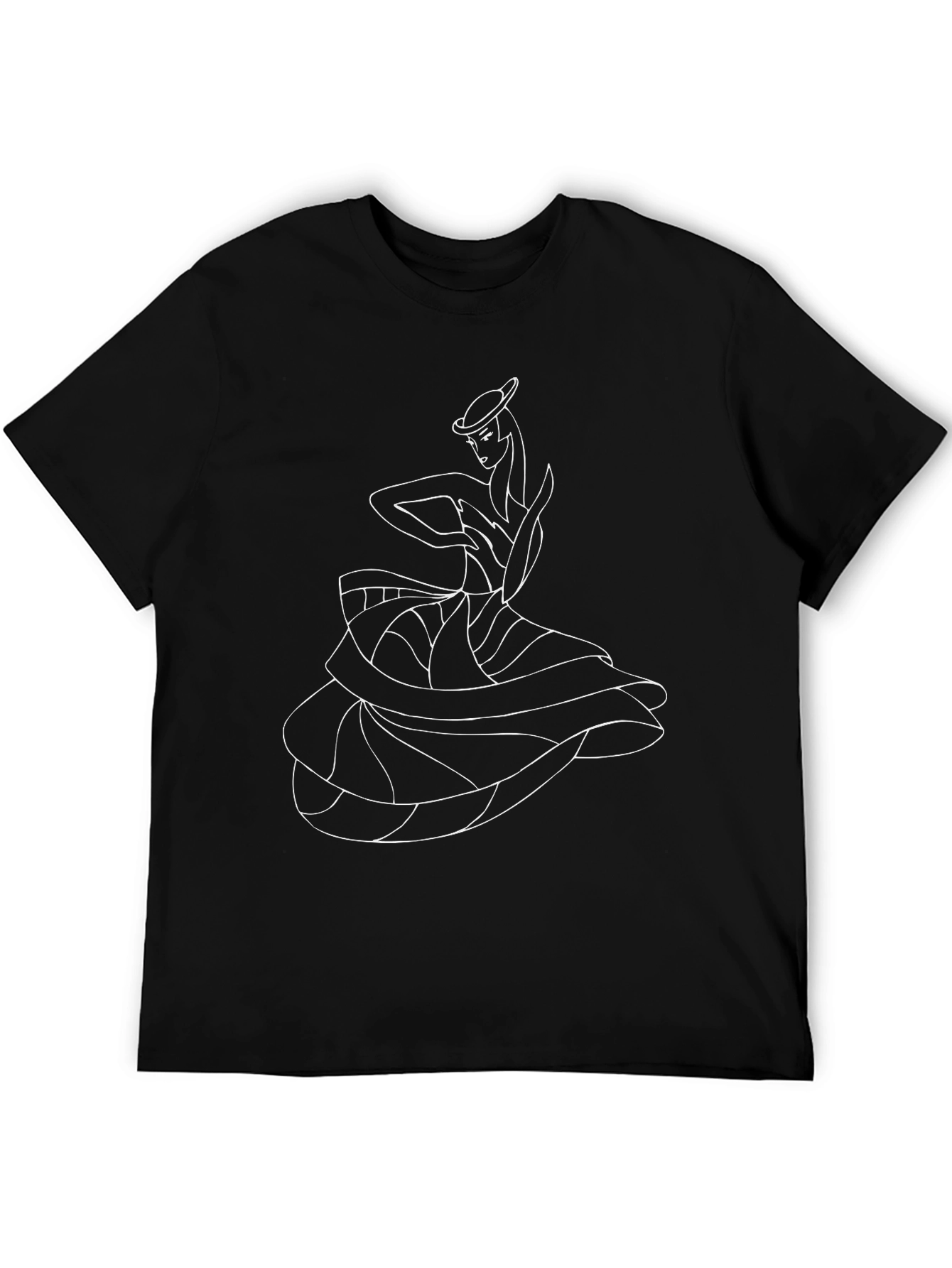 Elegant Dancer Graphic T-Shirt - Black