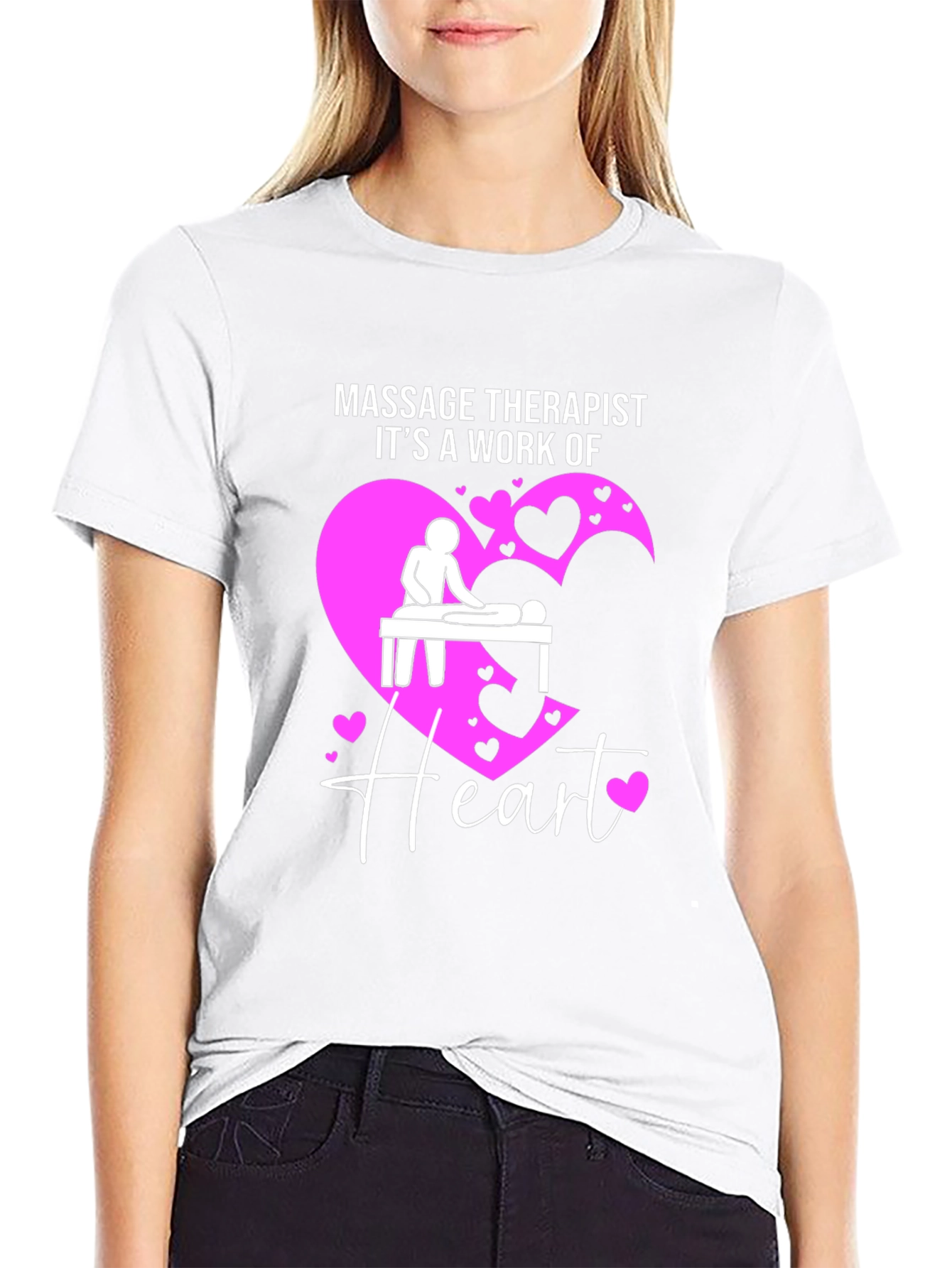 Massage Therapist Heart Graphic Tee