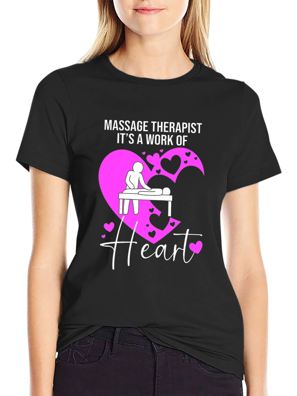 Massage Therapist Heart Graphic Tee