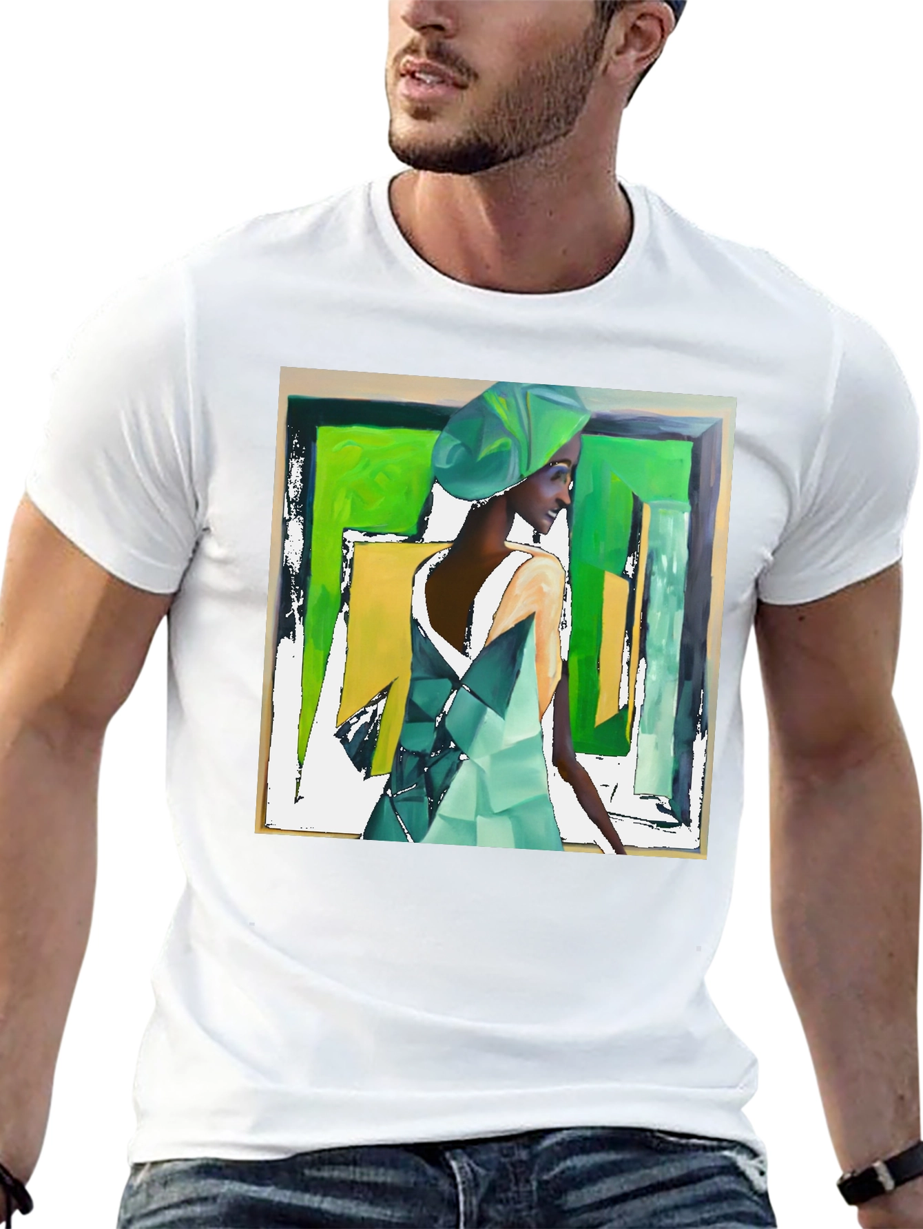 Abstract Womans Art Tee - Stylish Graphic T-Shirt