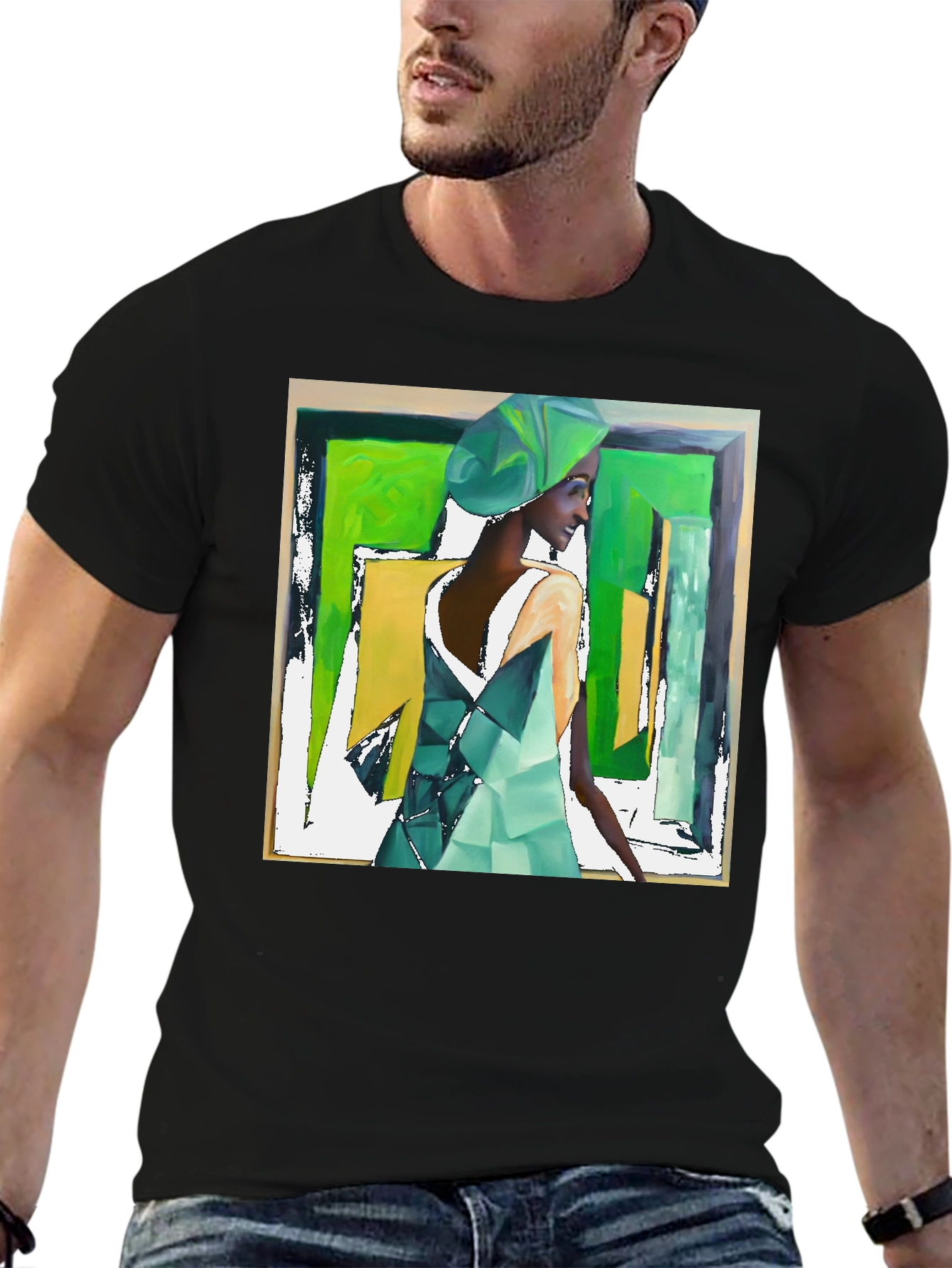 Abstract Womans Art Tee - Stylish Graphic T-Shirt