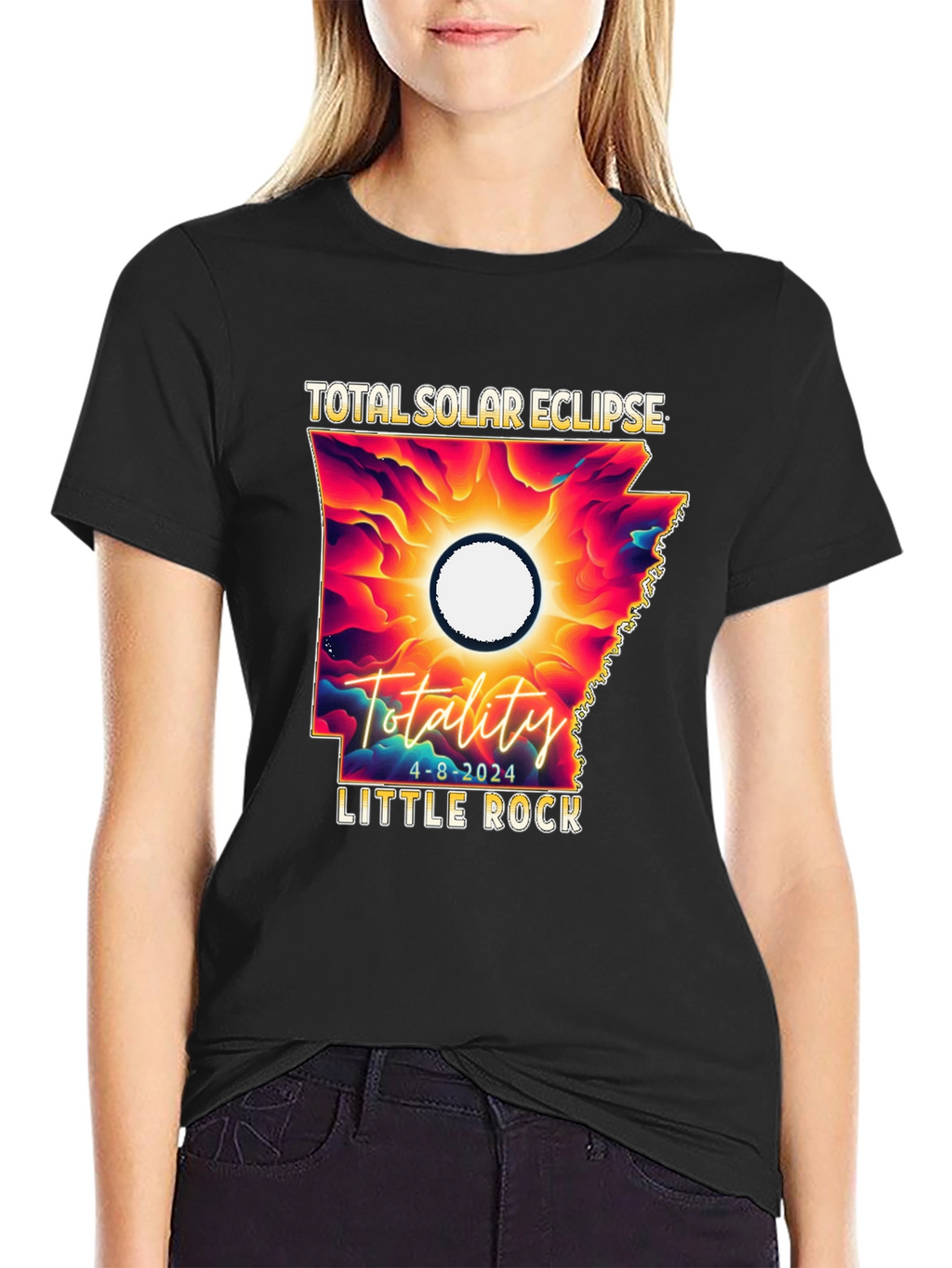 Total Solar Eclipse 2024 Little Rock T-Shirt