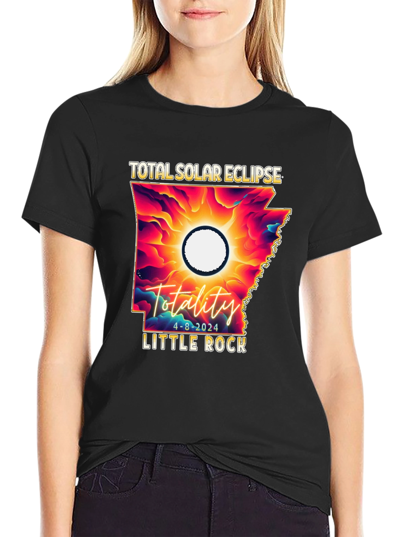 Total Solar Eclipse 2024 Little Rock T-Shirt