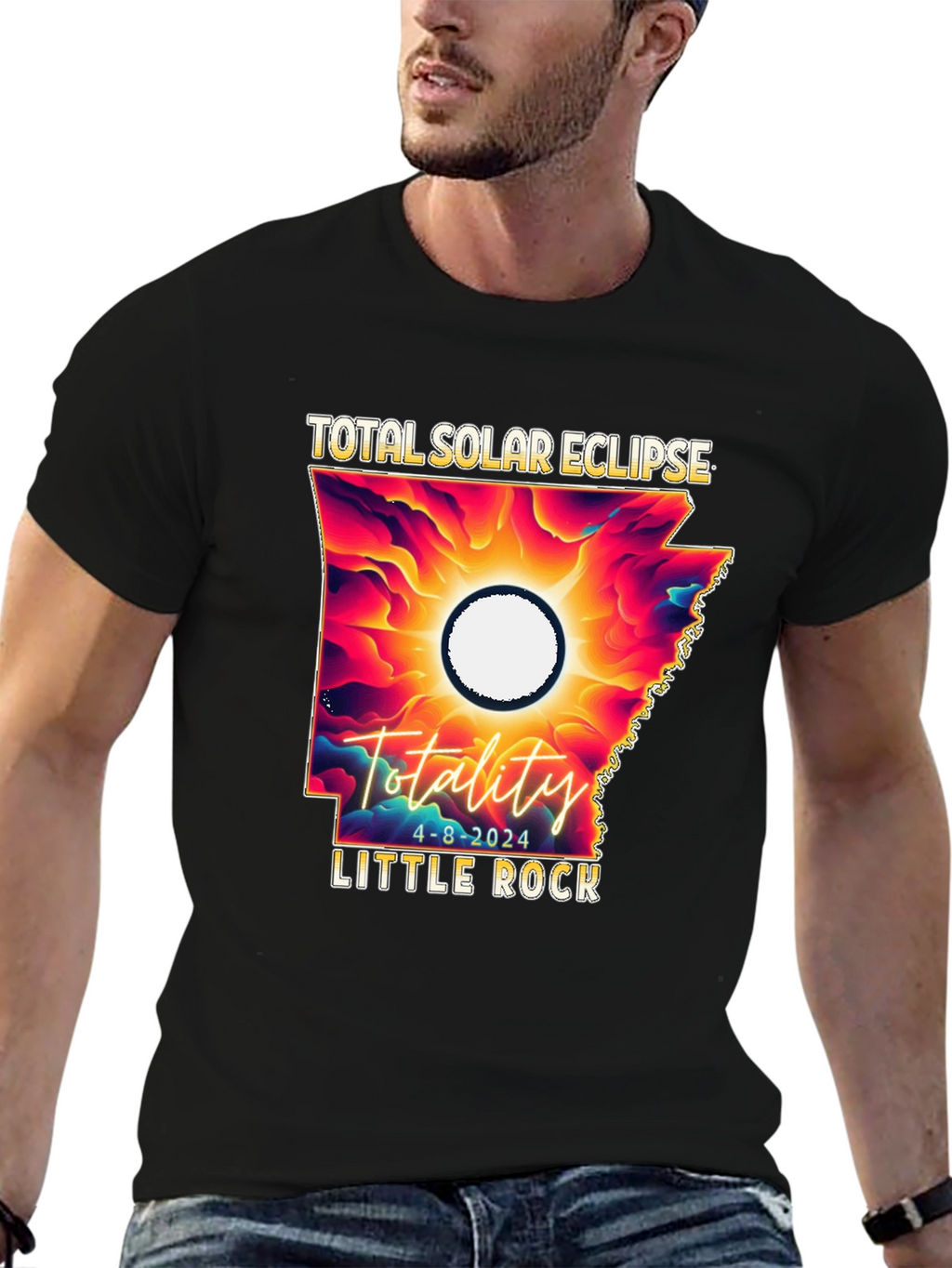 Total Solar Eclipse 2024 Little Rock T-Shirt