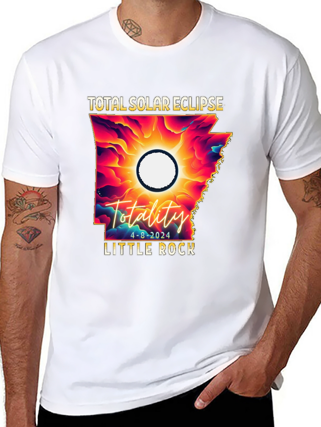 Total Solar Eclipse 2024 Little Rock T-Shirt