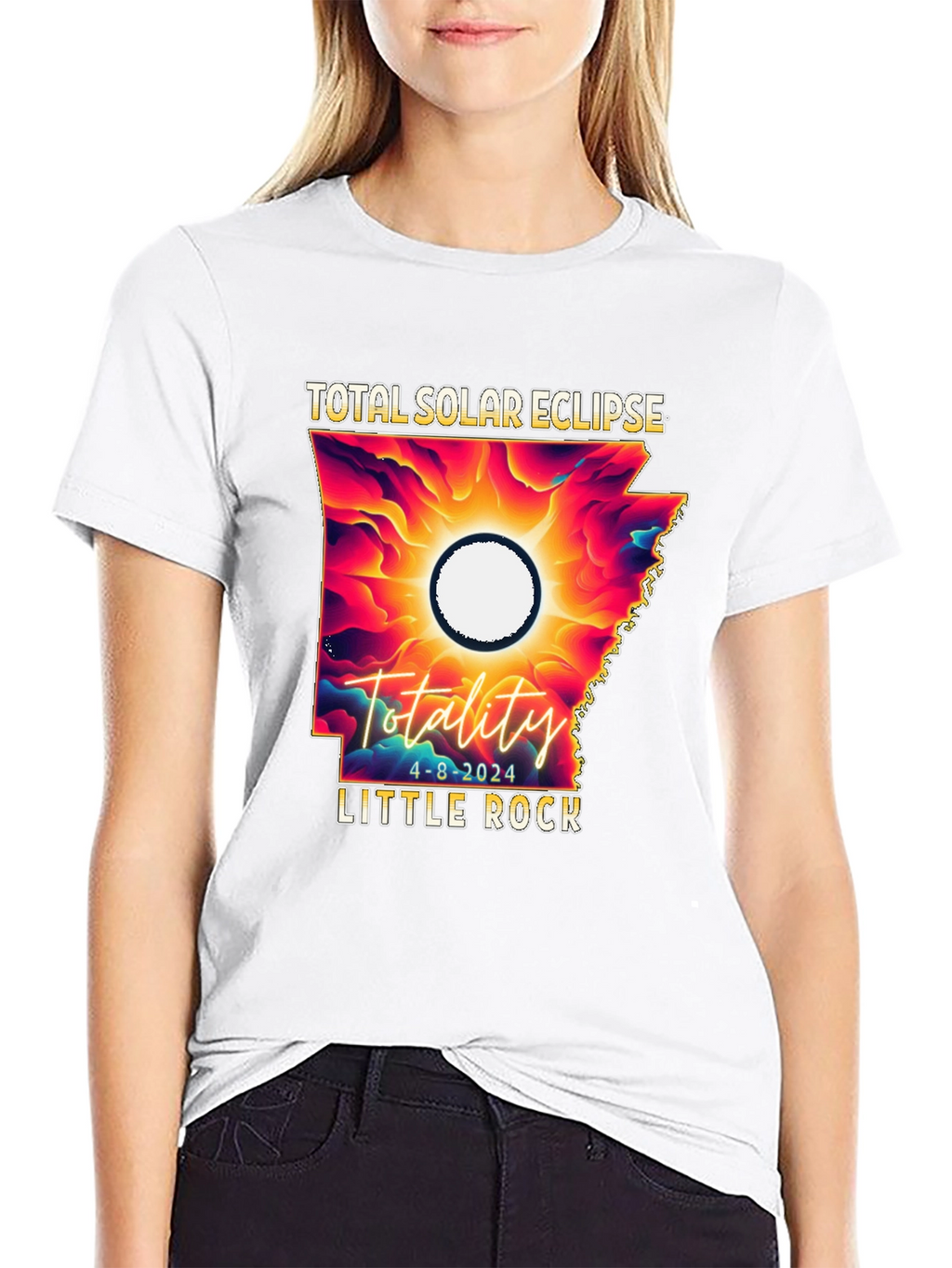 Total Solar Eclipse 2024 Little Rock T-Shirt